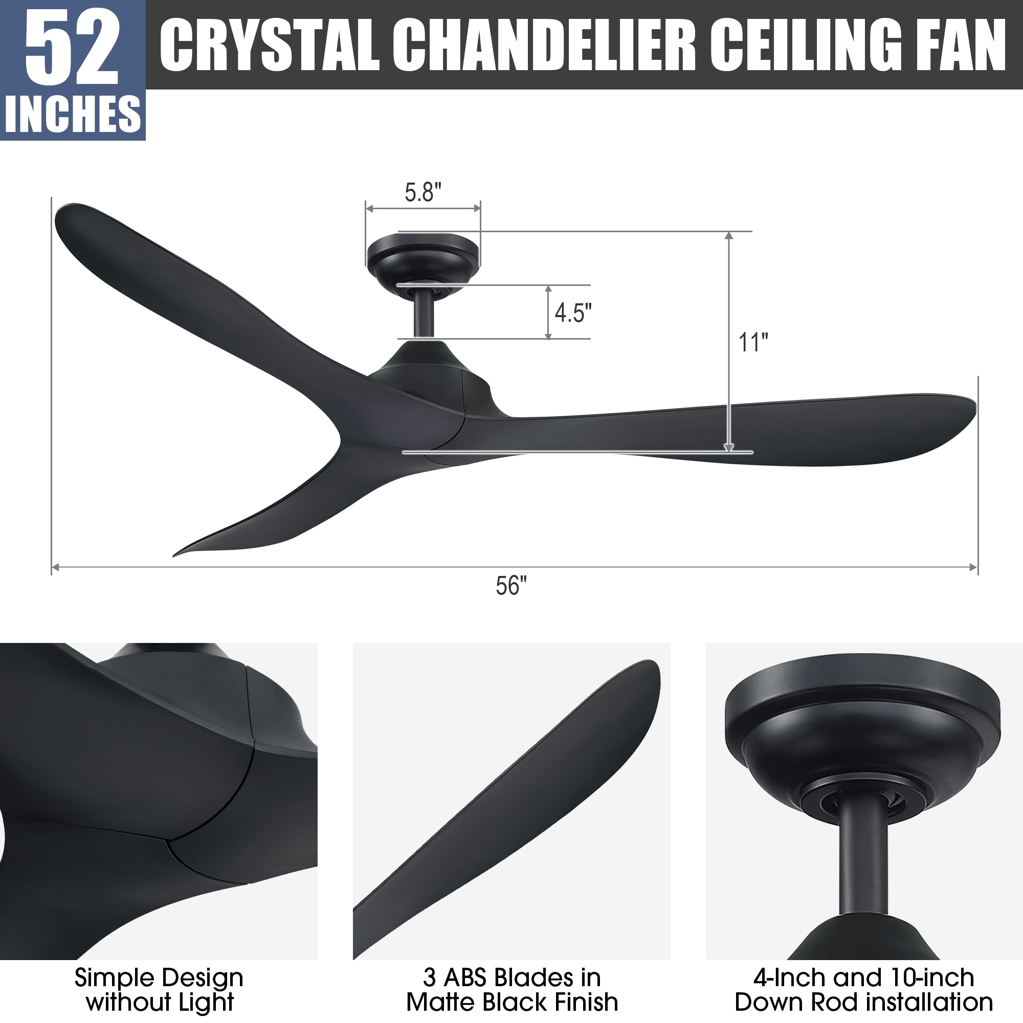 Parrot Uncle BBHTD20170J-BK Ceiling-Fans - View #7
