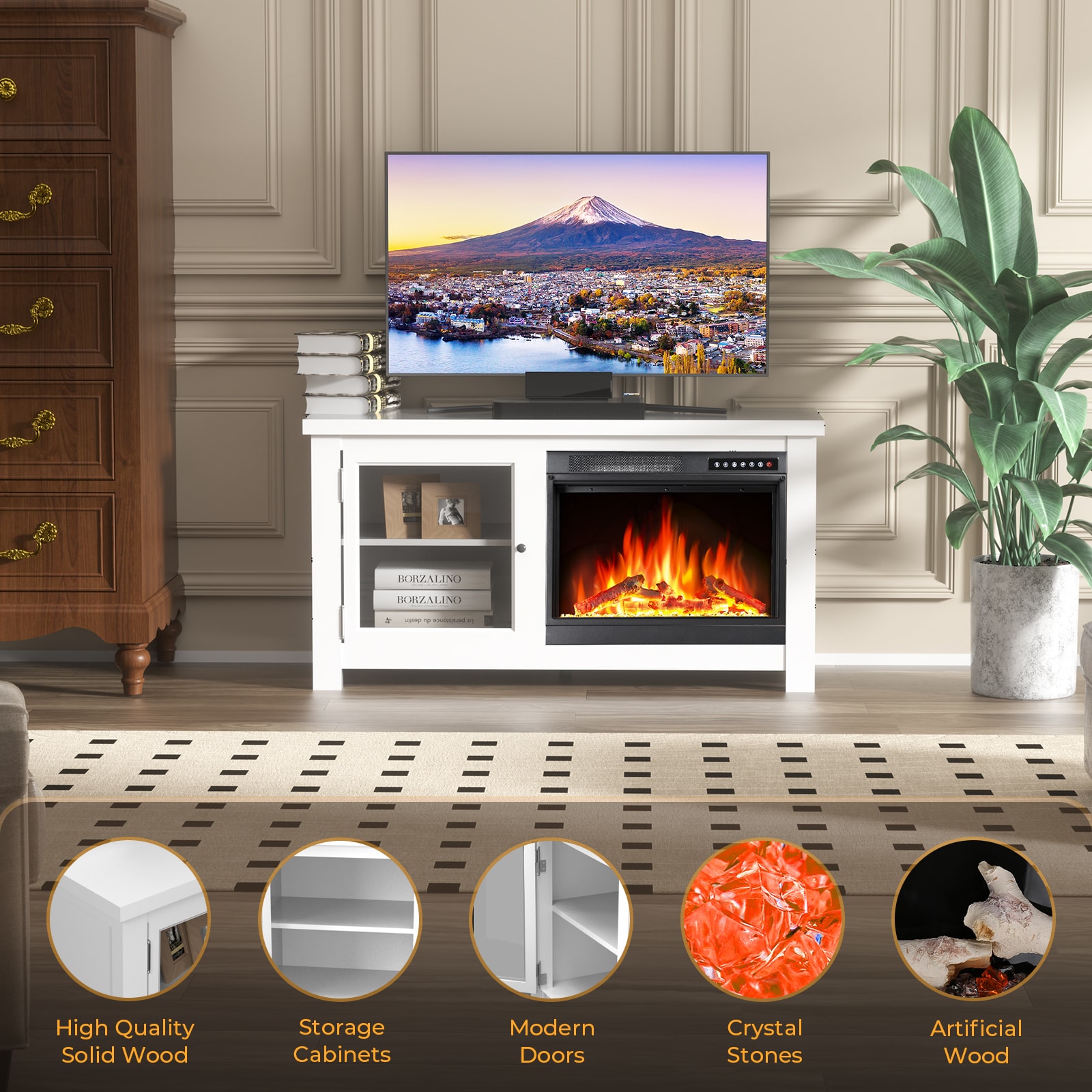 COWSAR LSSM2304W Electric-Fireplaces - View #8