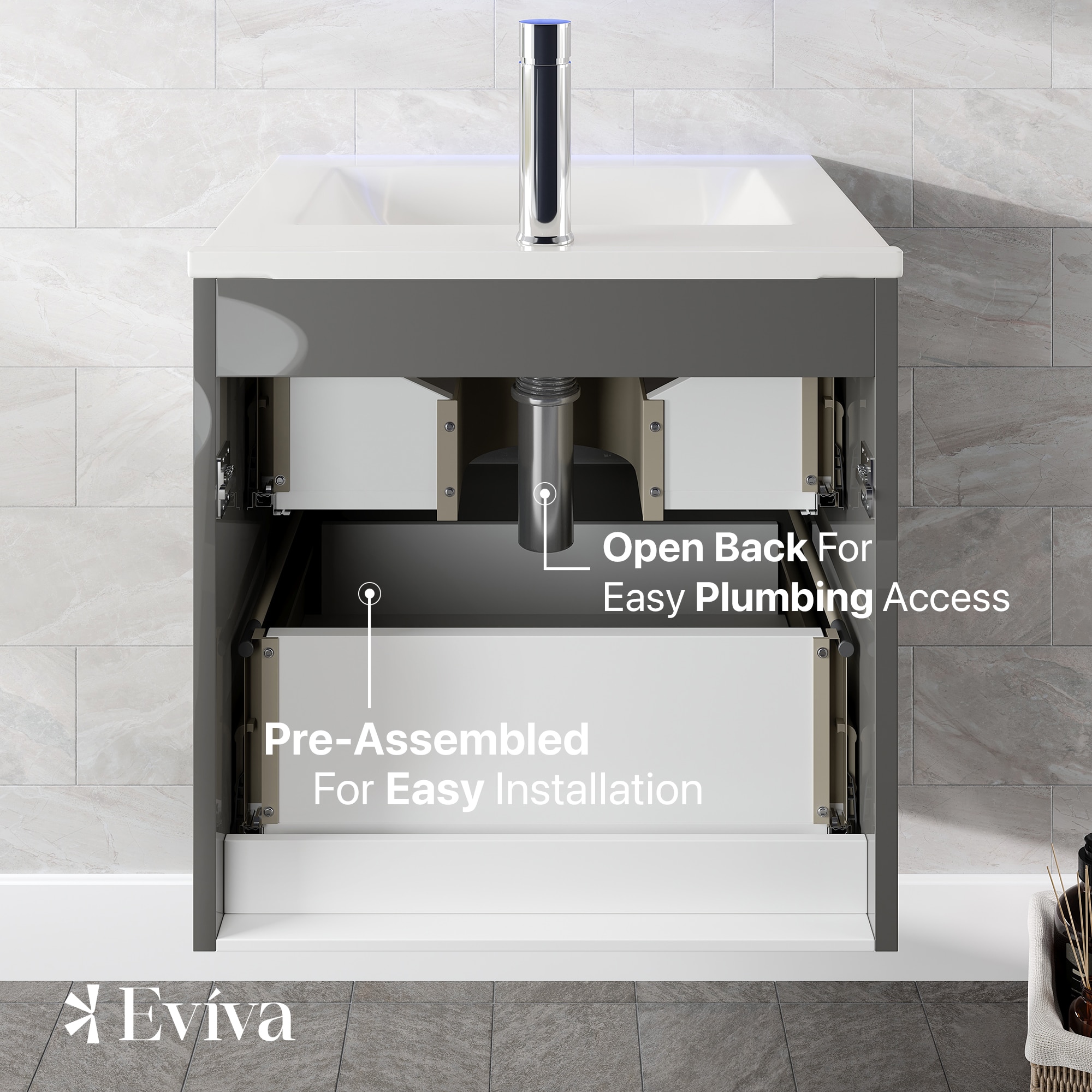 Eviva EVVN572-24GR Bath-Vanity-Combo - View #9