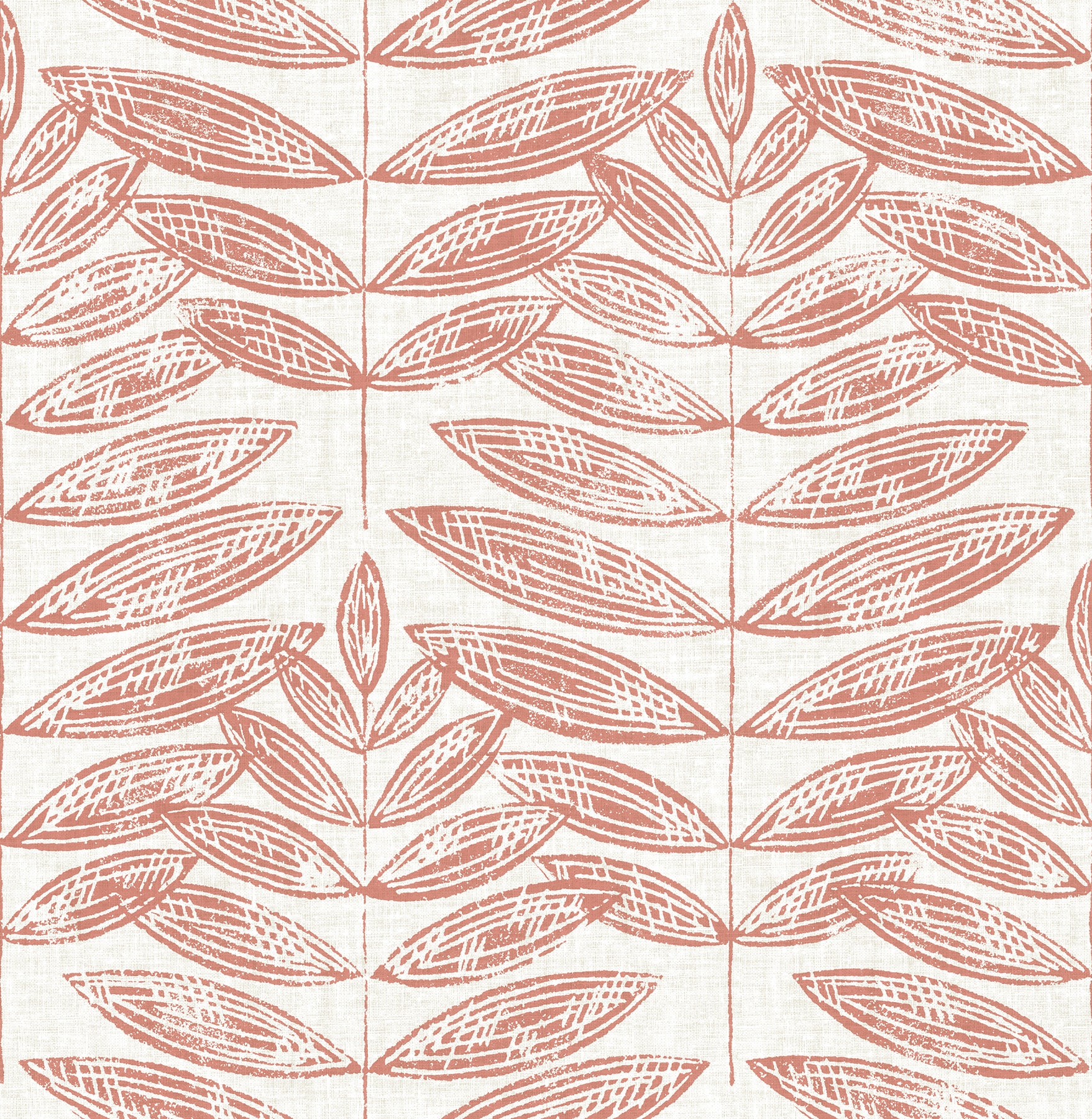 A-Street Prints 2999-25103 Annelie 56.4-sq ft Coral Non-woven Ivy/Vines Unpasted Wallpaper