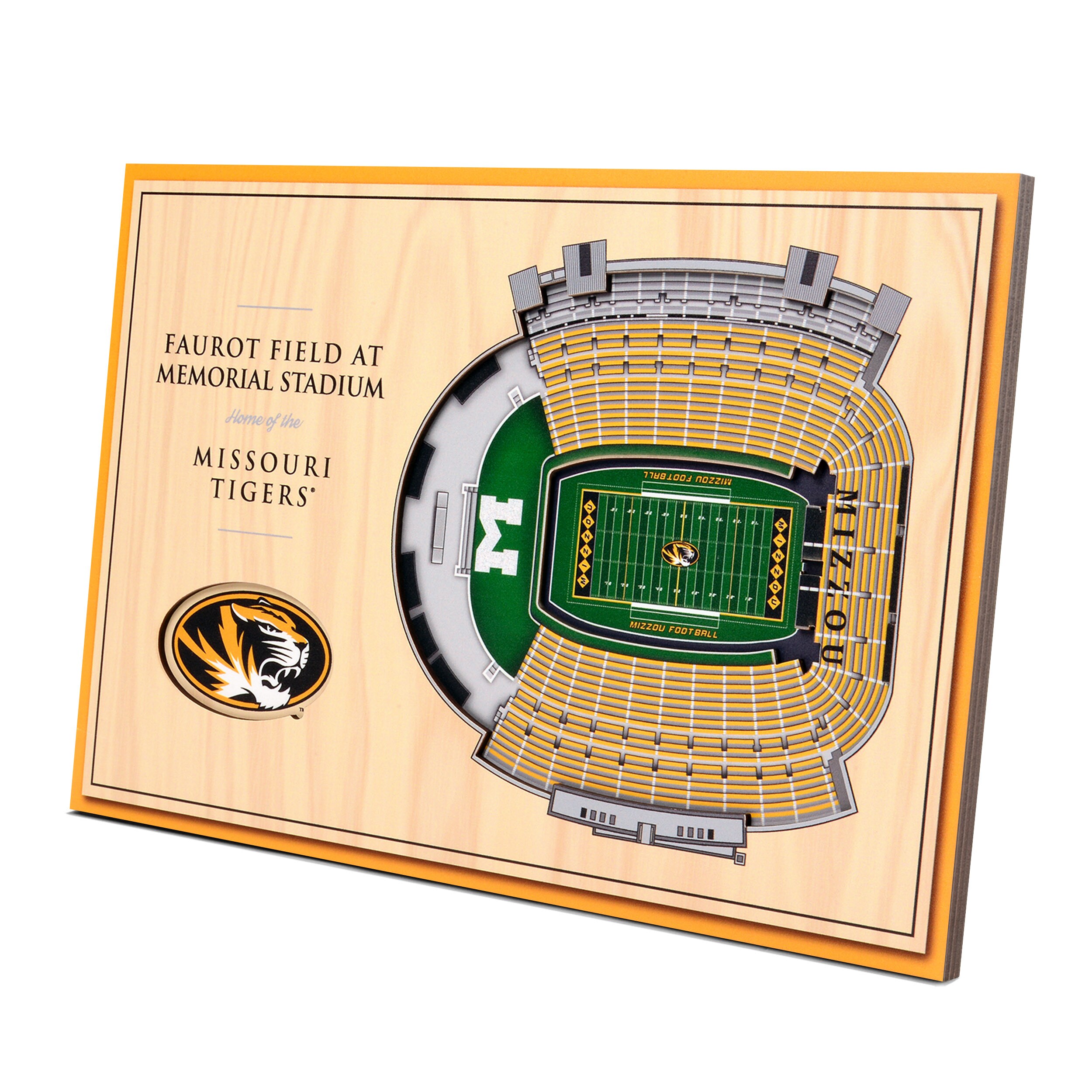 StadiumViews 8490686 Missouri Tigers Youthefan Team Colors Floater Frame 8-in H x 12-in W Sports 3D Art