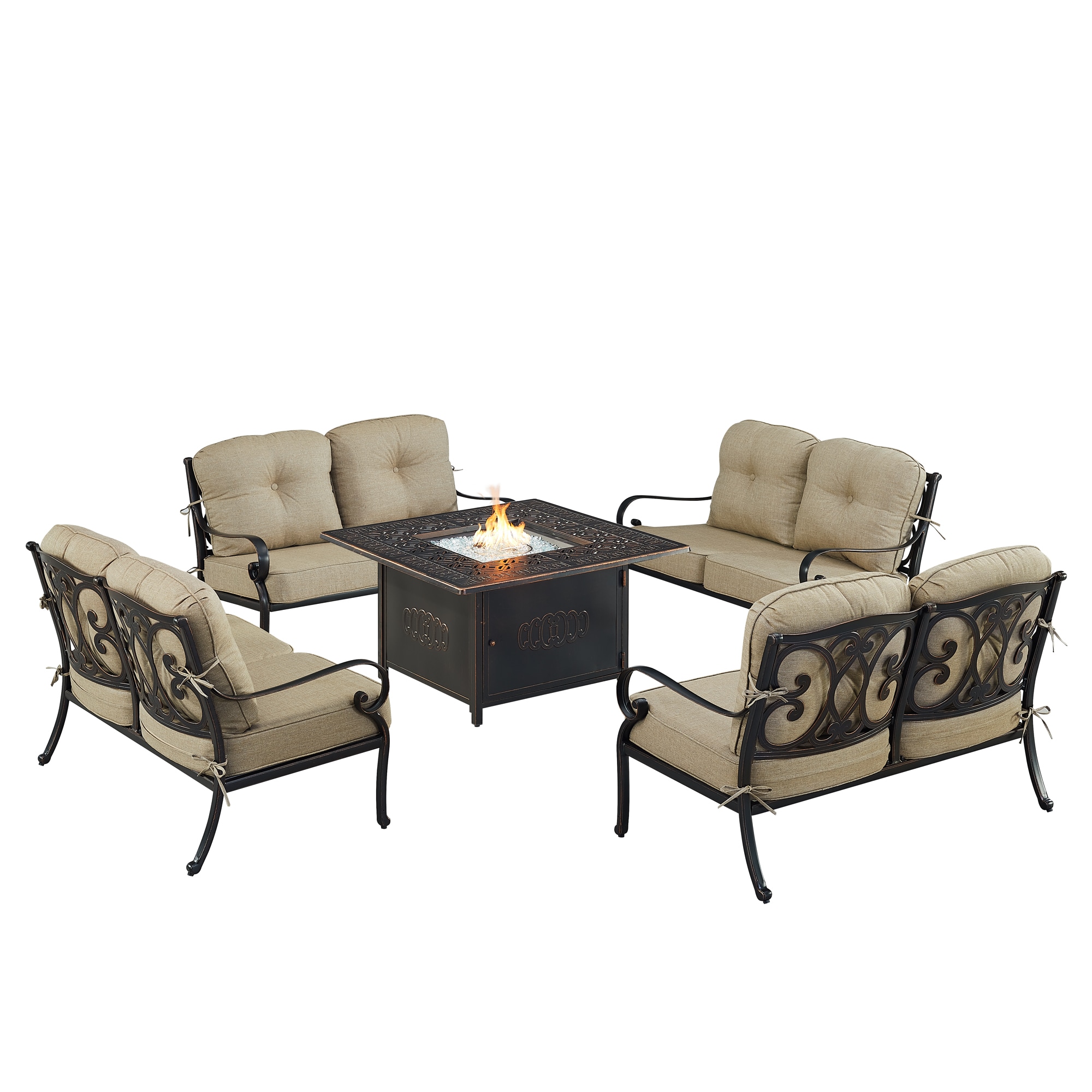 Oakland Living POPPY4LSRONINTNCUA Patio-Conversation-Sets - View #2