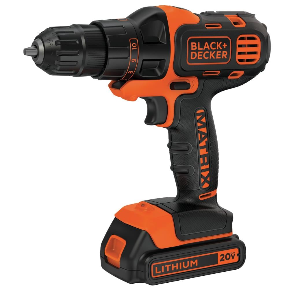 BLACK+DECKER Matrix 20-volt Max 3/8-in Keyless Cordless Drill (1-Battery  Included, Charger Included) in the Drills department at