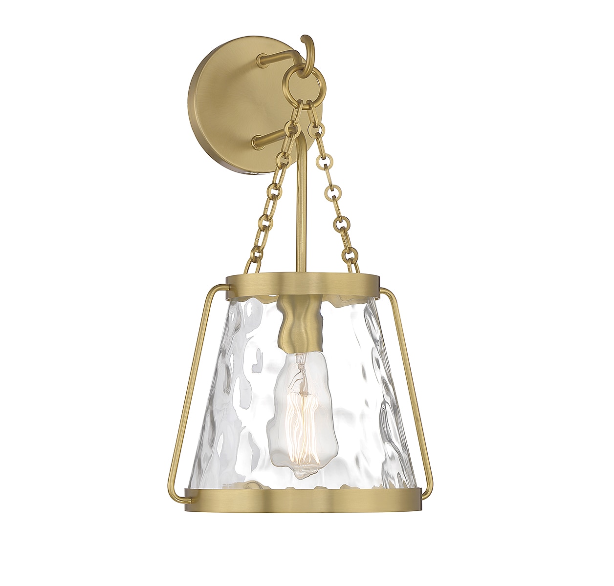 Savoy House Essentials 9-1801-1-322 Crawford 10-in W 1 -Light Brushed Brass Vintage Wall Sconce