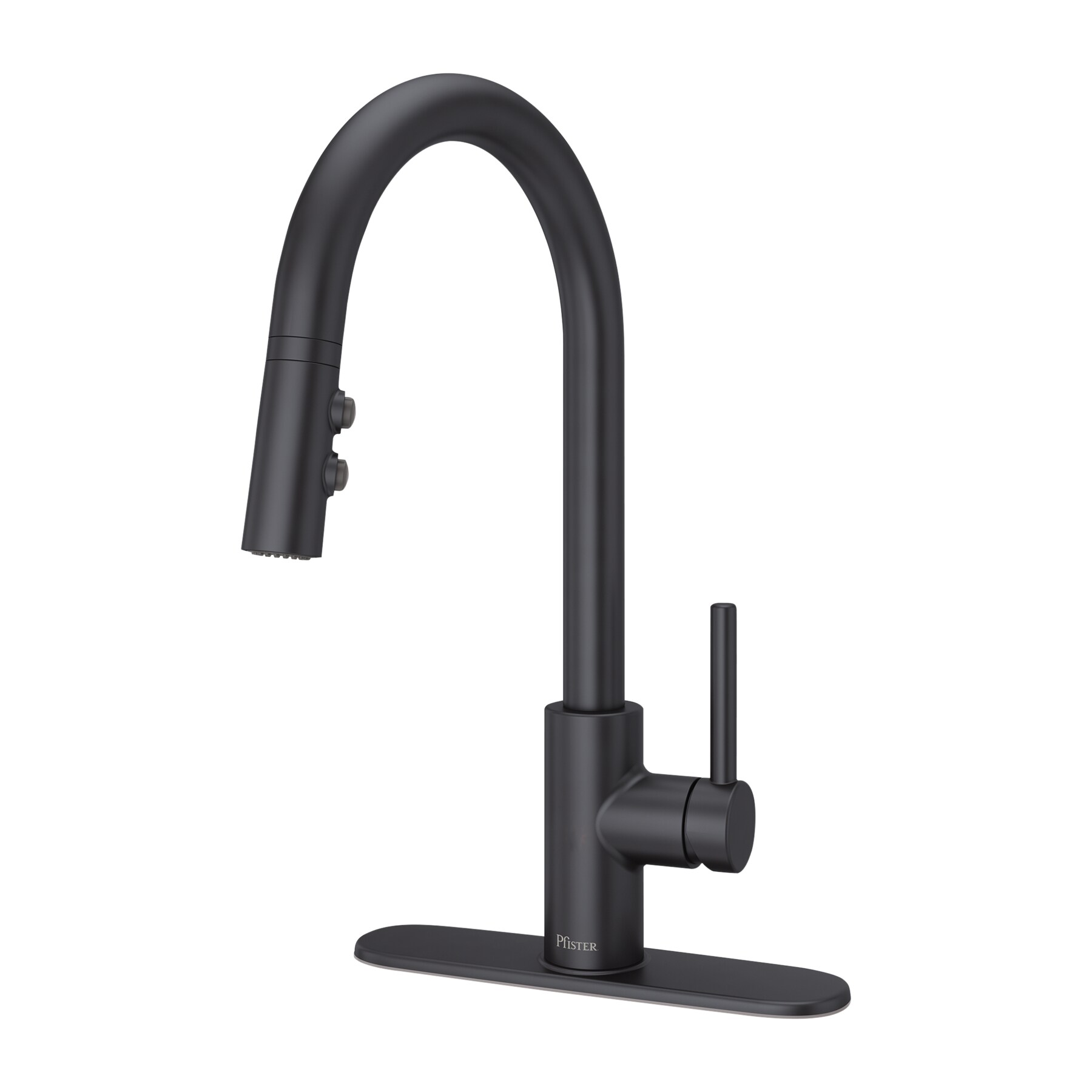 Pfister Stellen Black Single Handle Pull-down Kitchen Faucet with ...