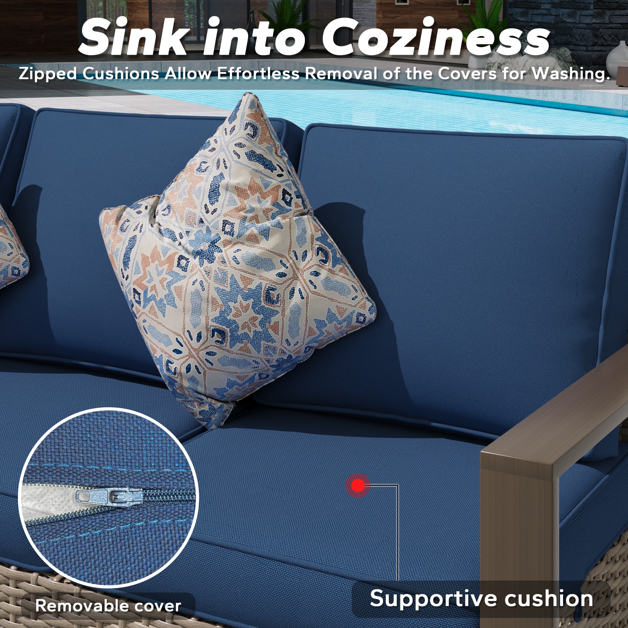 Gardenbee HGL-M25-DKB Patio-Sofas-Daybeds - View #4