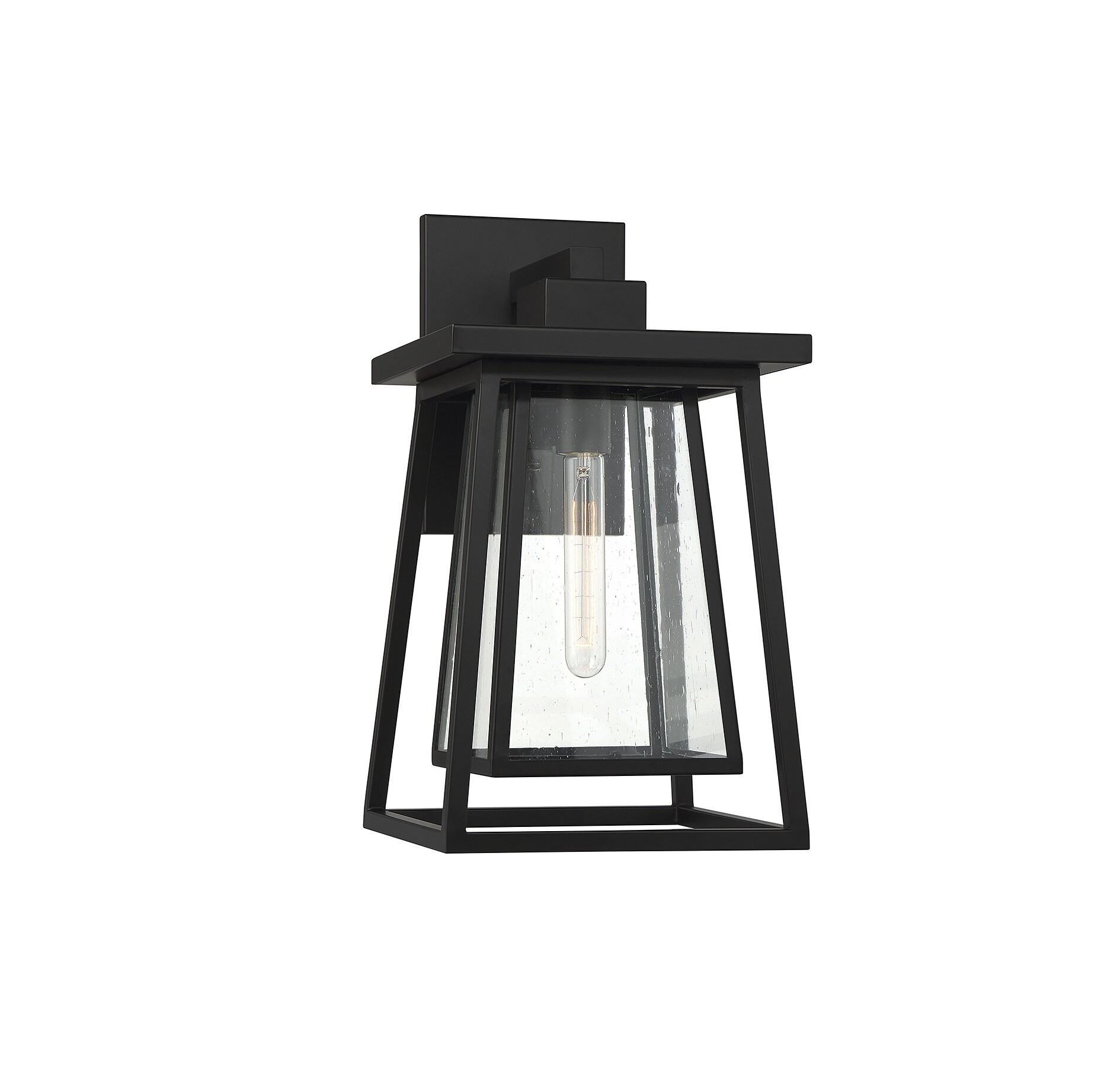 Savoy House 5-2022-BK Denver 1 -Light 18-in H Matte Black Hardwired Outdoor Wall Light