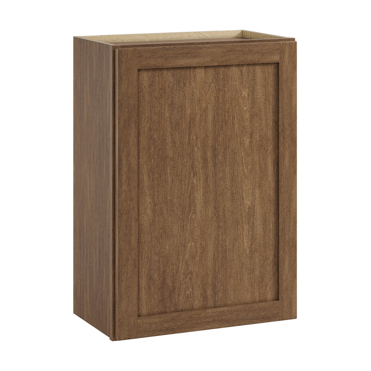 Whalen CLICK-IT LWSCLICK-28LW Sherwood Hills 21-in W x 30-in H x 12-in D Walnut Birch Wall Ready to assemble Plywood Cabinet (Raised Panel Shaker)