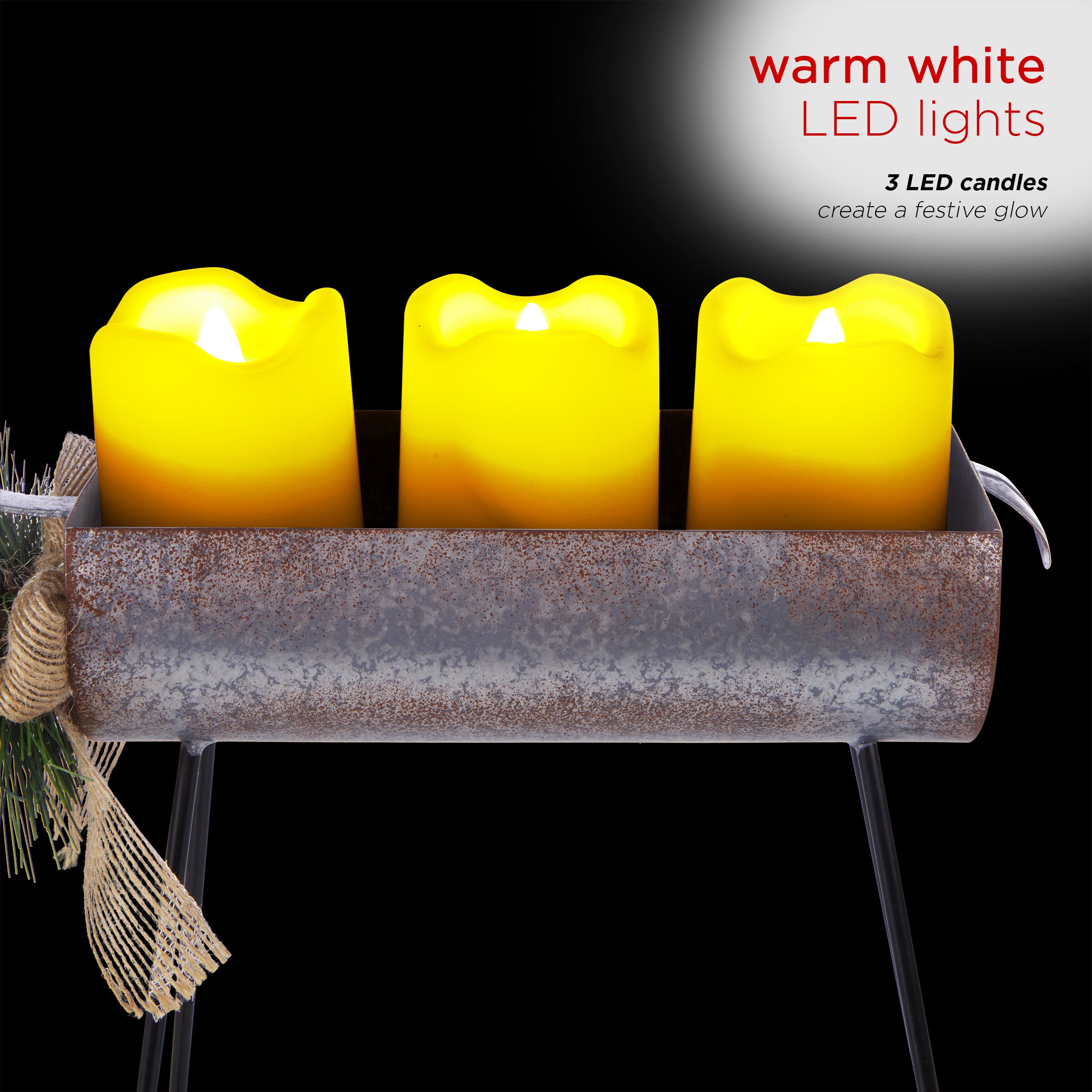 Alpine Corporation LJJ1550HH-TM Table-Christmas-Decorations - View #4