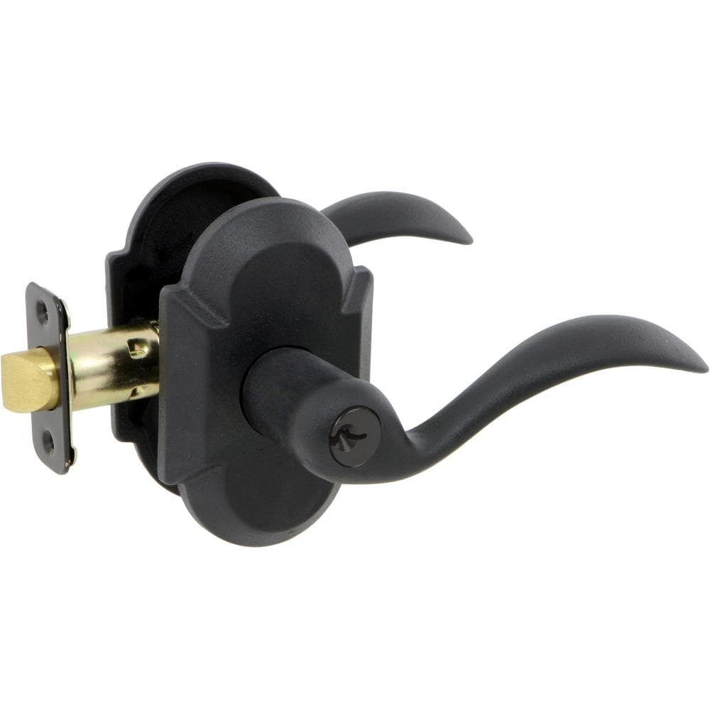 Delaney Hardware 691609CR Sandcast Aged Black Right-Hand ed Exterior Keyed Entry Door Handle