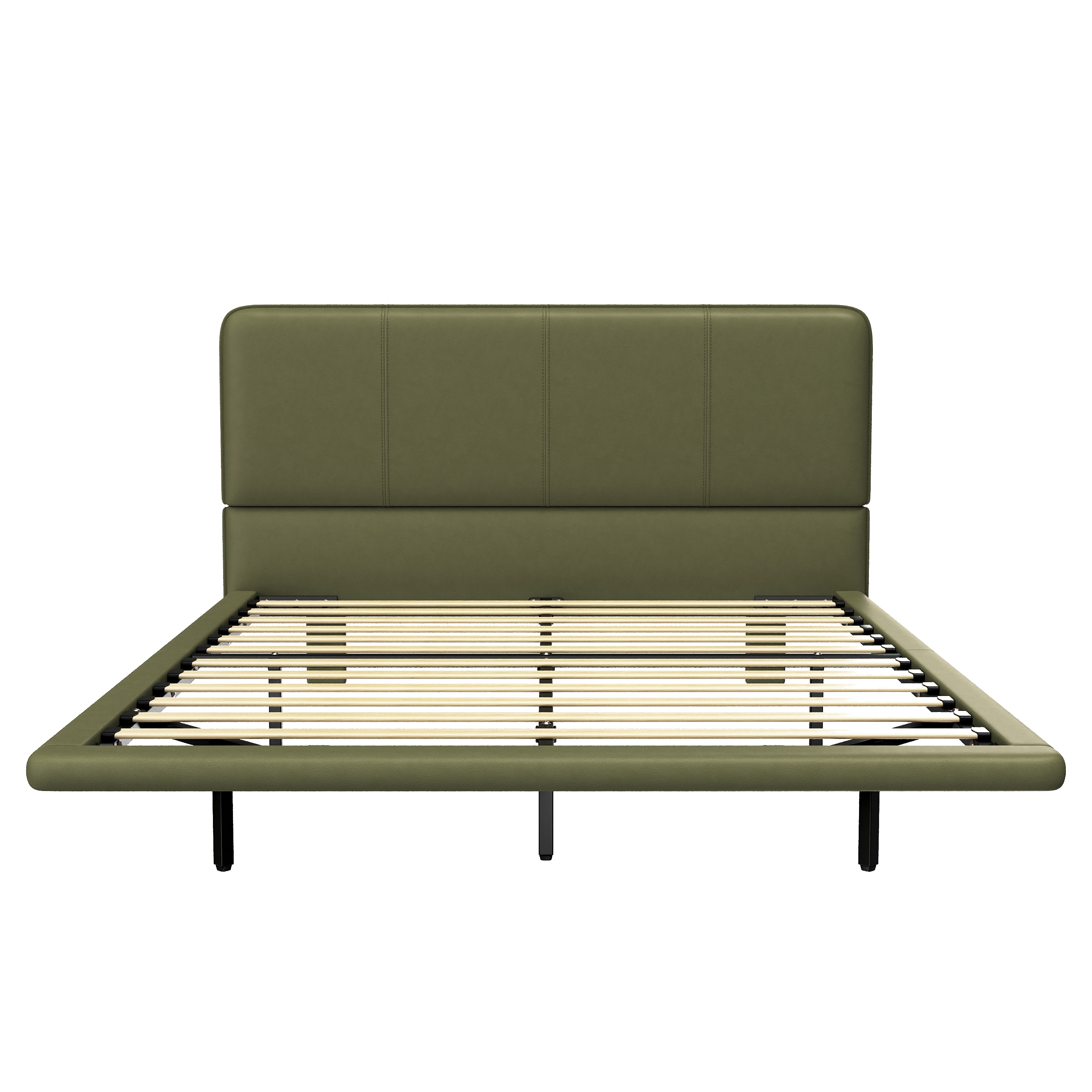 Best Selling Home Decor 320606 Green Full Wood Bed frame Bed