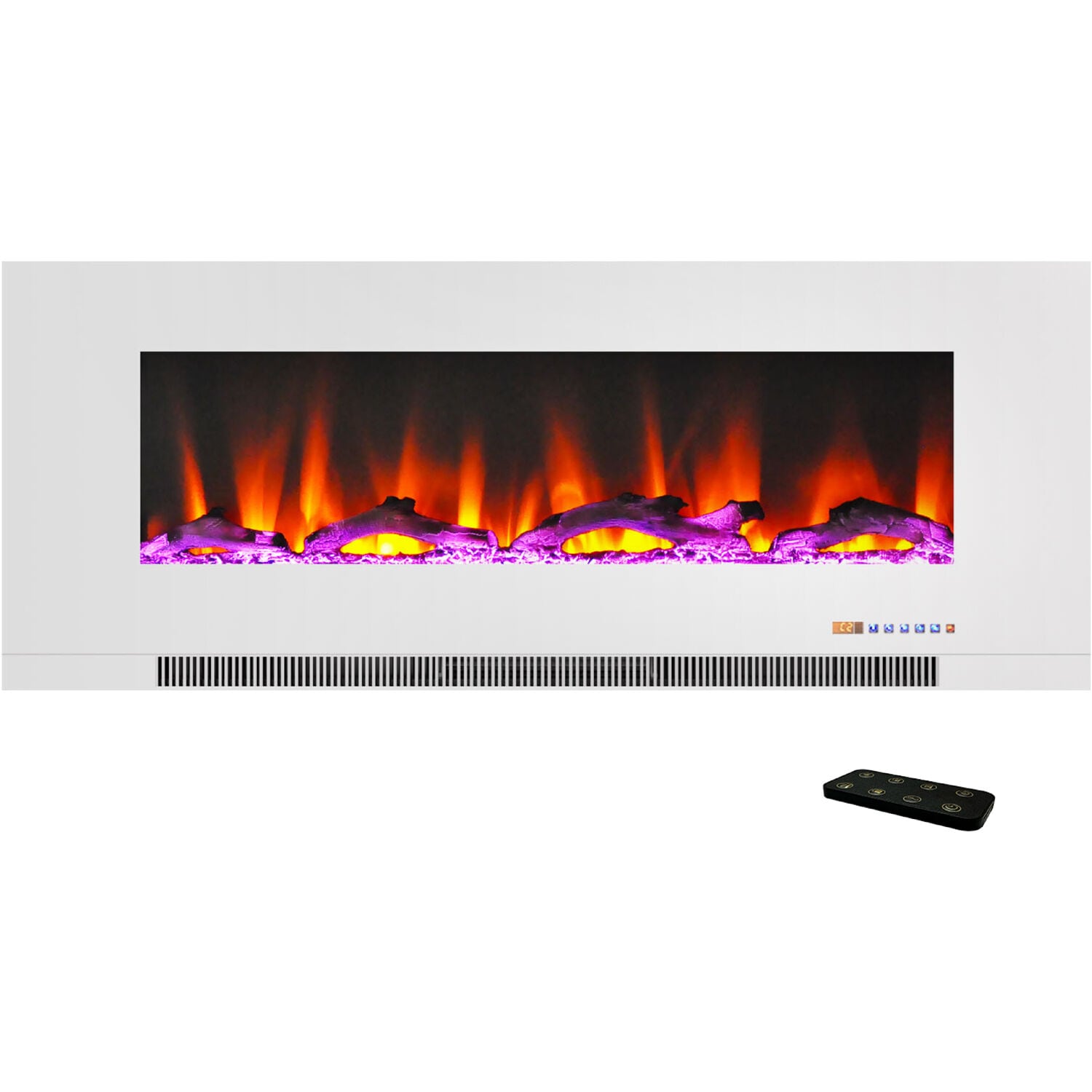 Cambridge 60-in W White Fan-forced Electric Fireplace CAM60WMEF-1WHT Sansujyuku sansujyuku.com