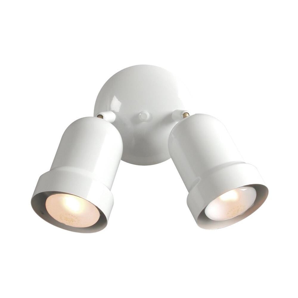 Galaxy Lighting 766102WH 5-in 2 -Light White Medium base (E-26) Transitional Flush Mount