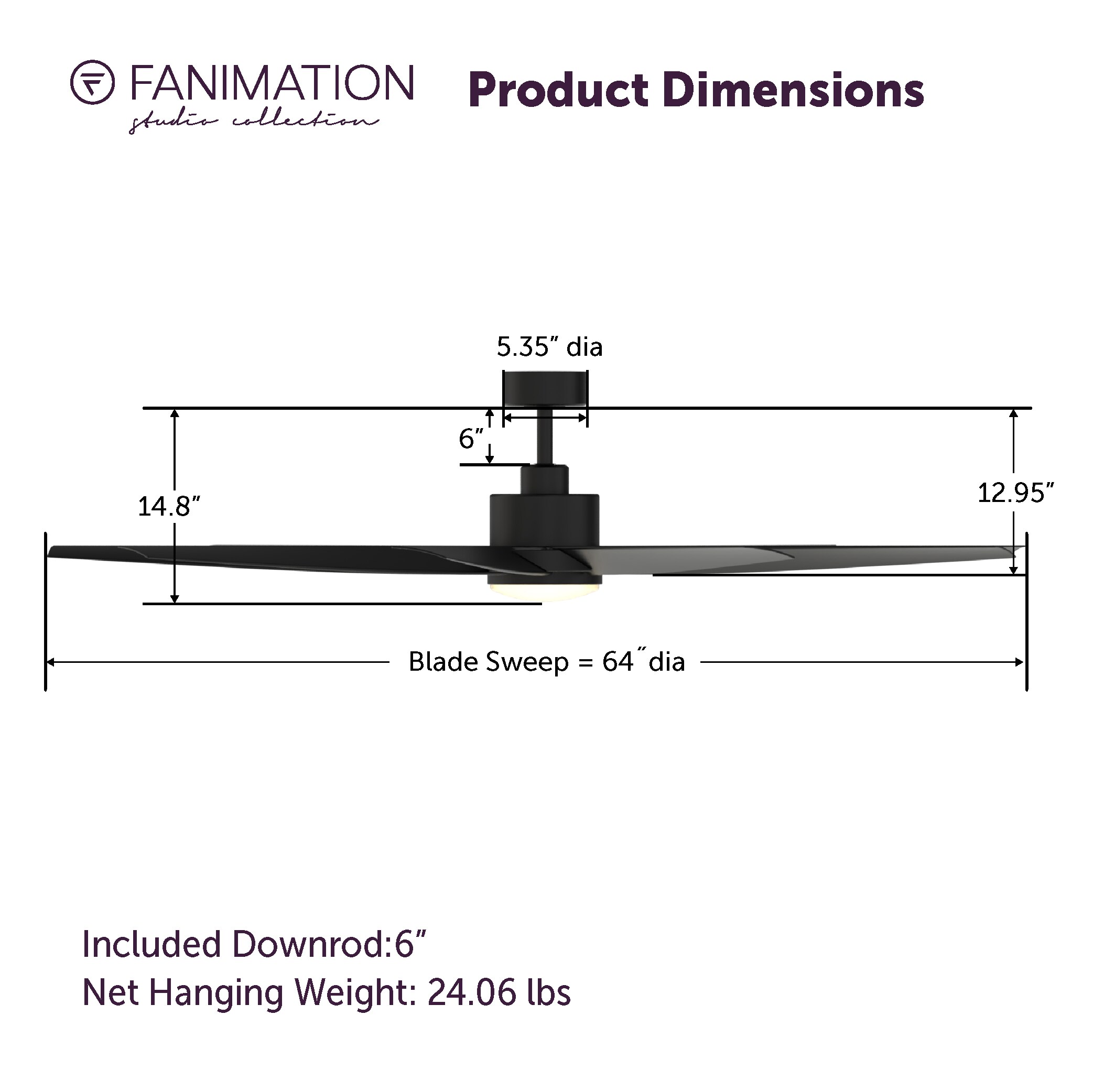 Fanimation Studio Collection LP6864LBL Ceiling-Fans - View #11