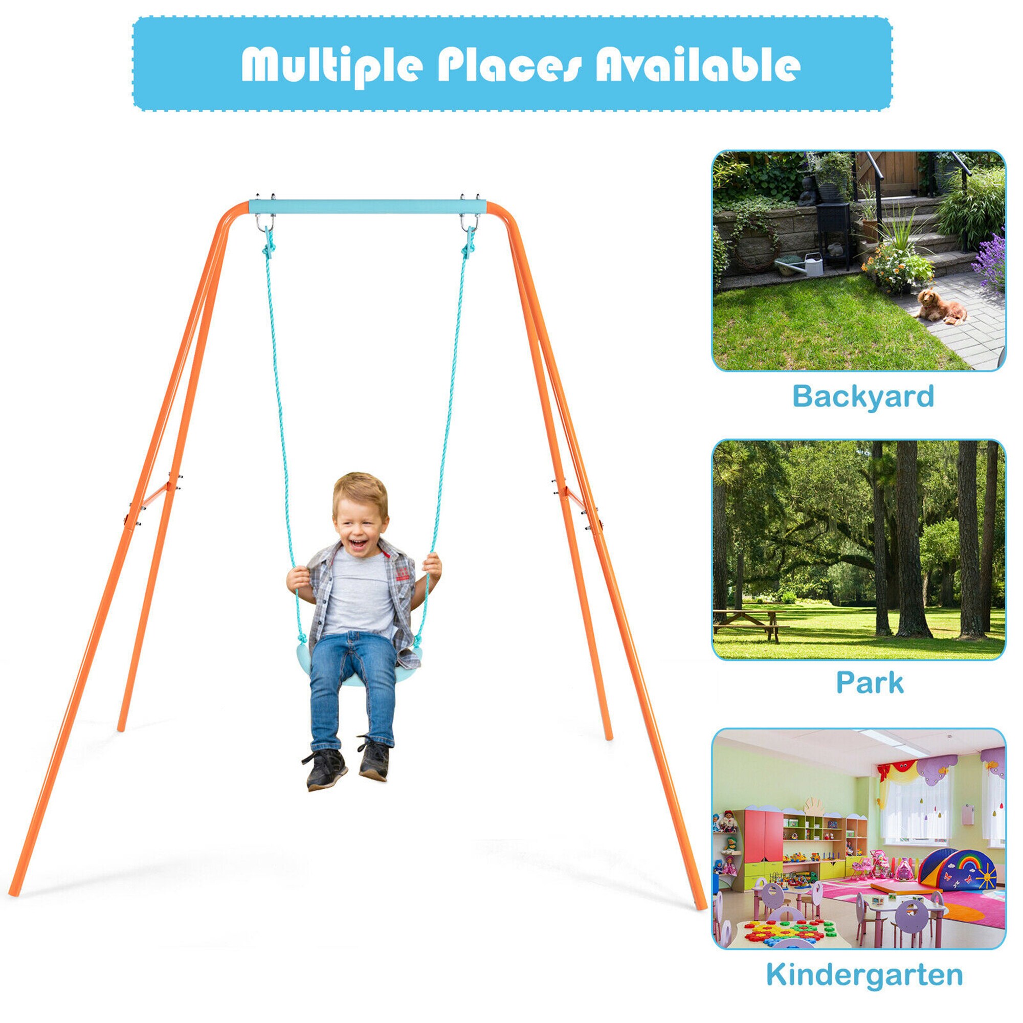 Costway TY327972OR Playset-Swings - View #5