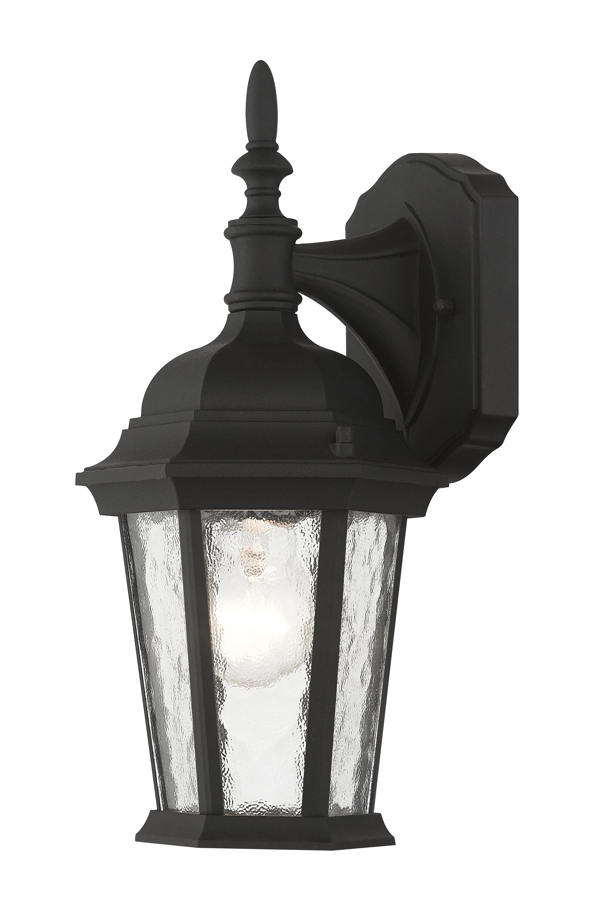 Livex Lighting Hamilton 1-Light 13.5-in Textured Black Outdoor