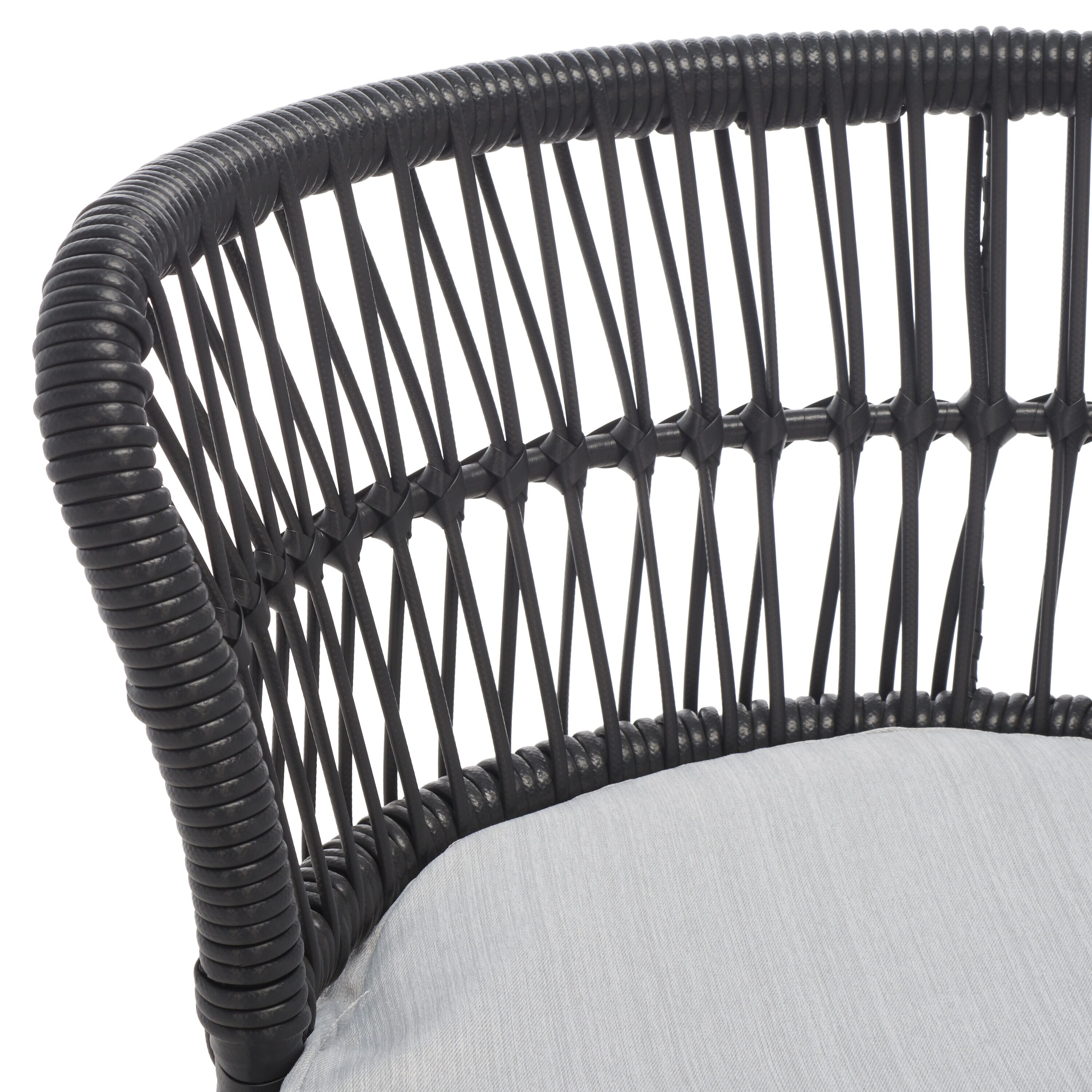 Breezy Charm Black & Grey 3-Piece Outdoor Lounge Set