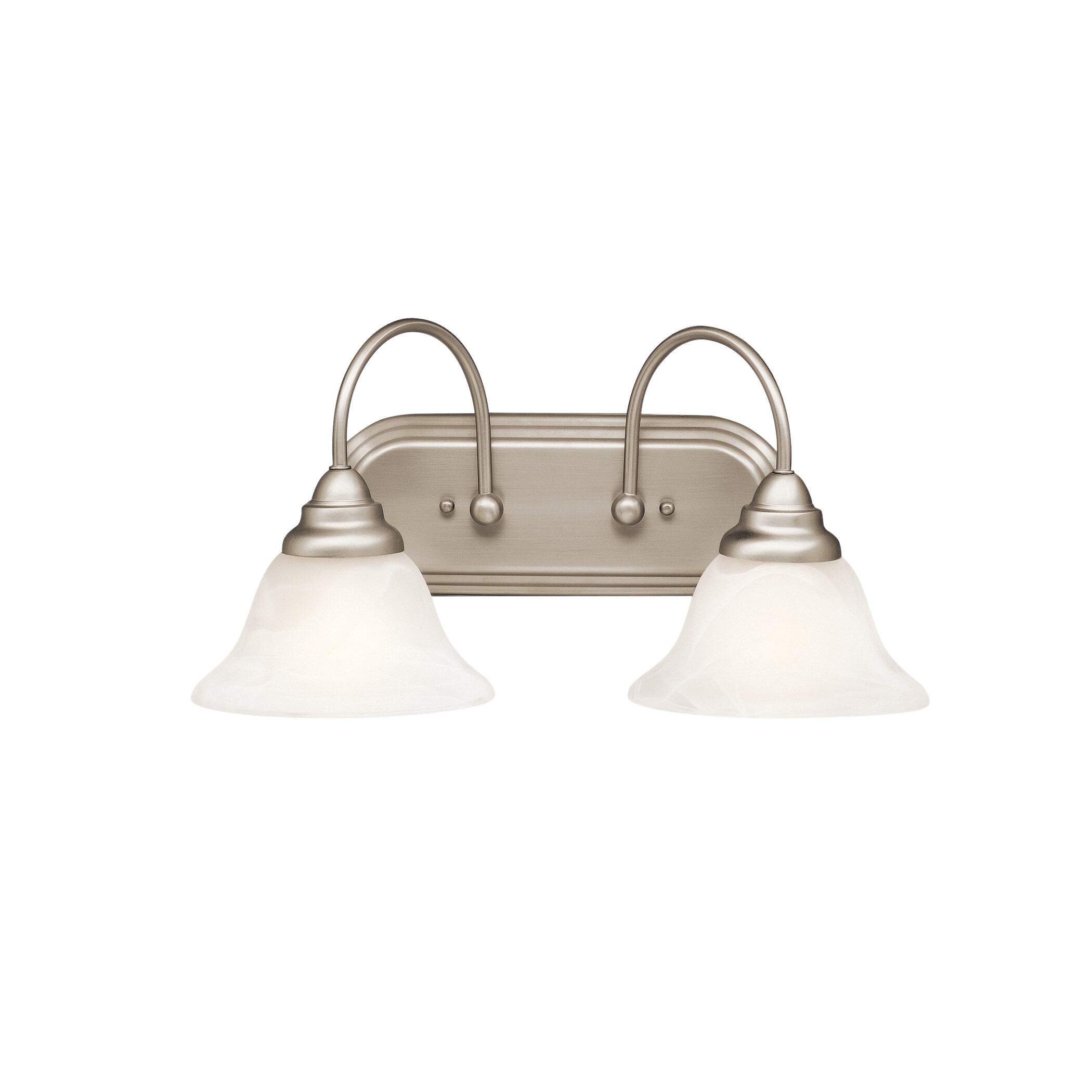 Kichler 5992NI Telford 18-in 2-Light Brushed Nickel Transitional Vanity Light
