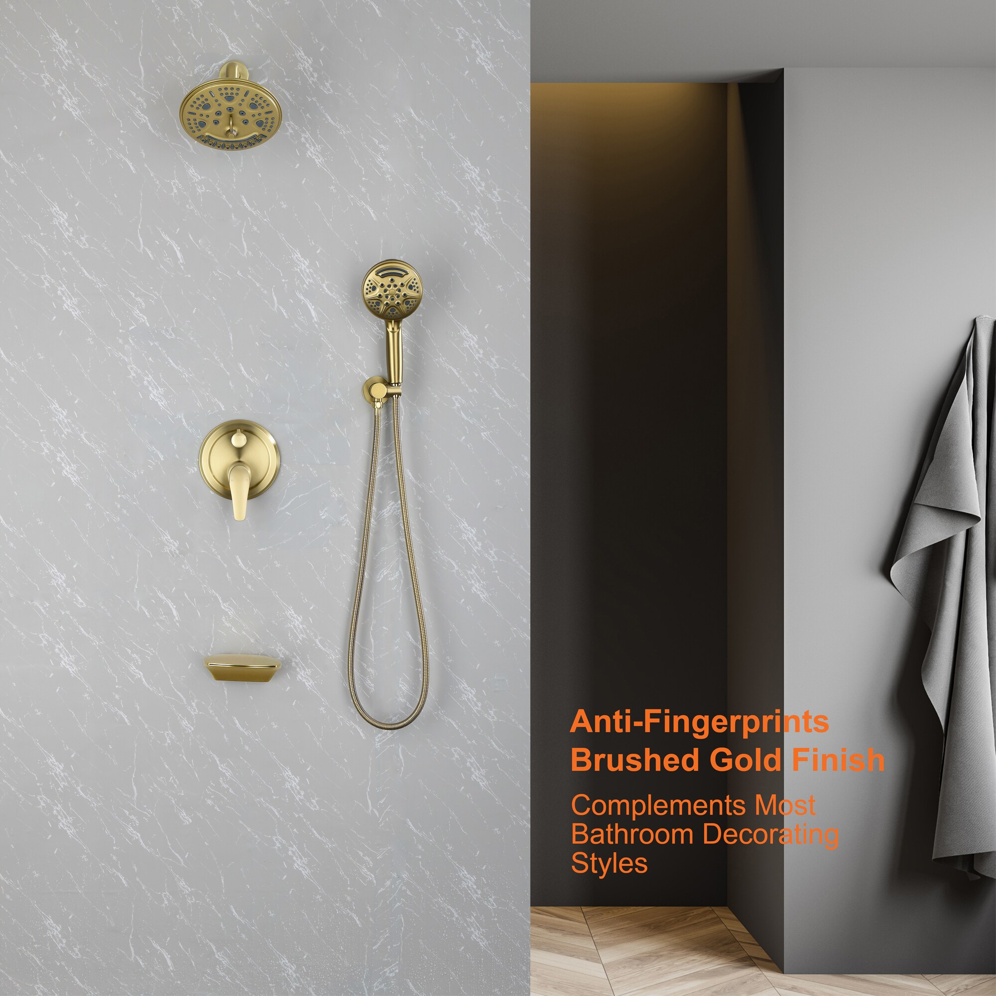 Poinic CFA-BG-88045 Showerhead-Bar-Panels - View #5