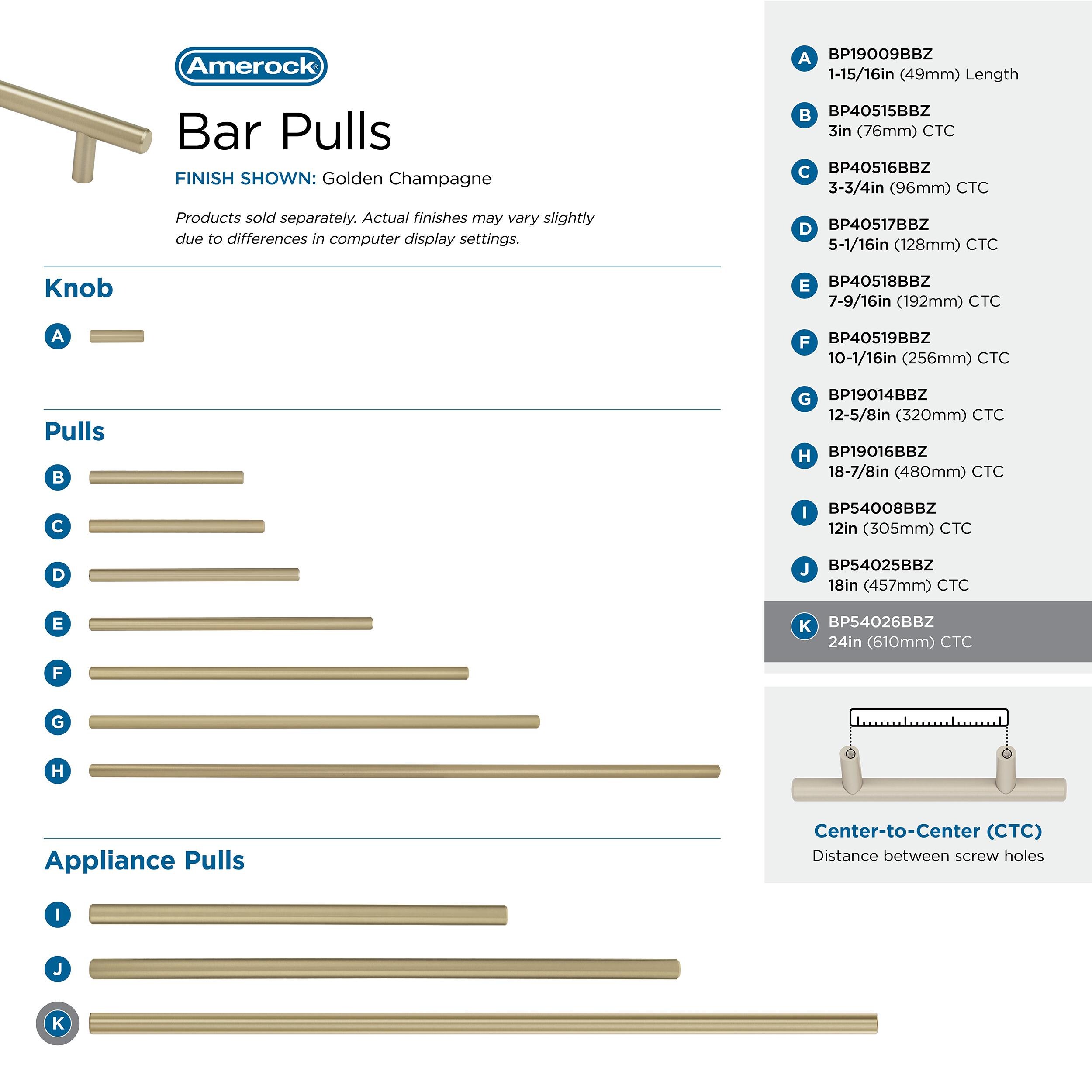 Amerock BP54026BBZ Cabinet-Pulls - View #6