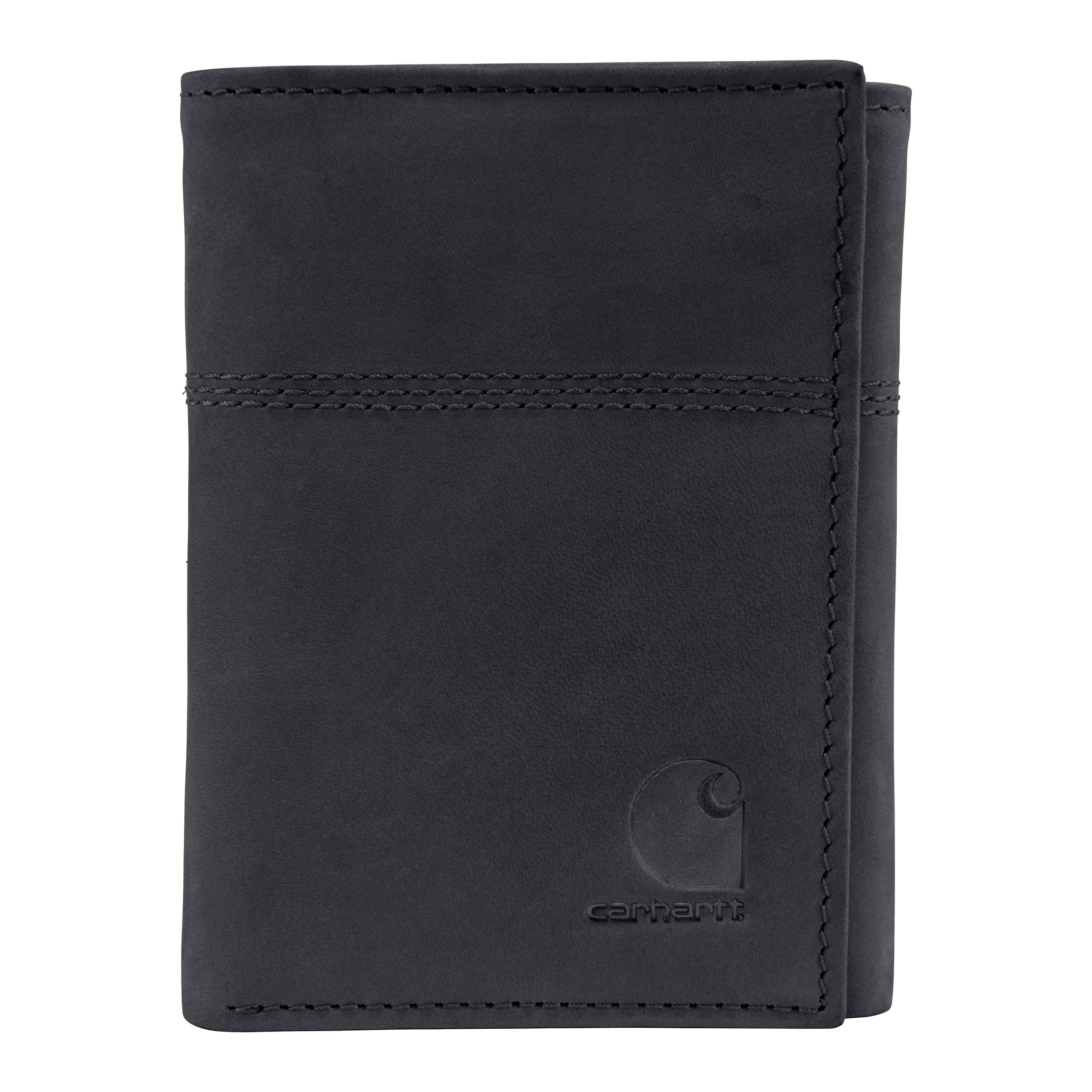 Carhartt B000020800199 1.57x5.12x5.12 Black Leather Softshell Wallet