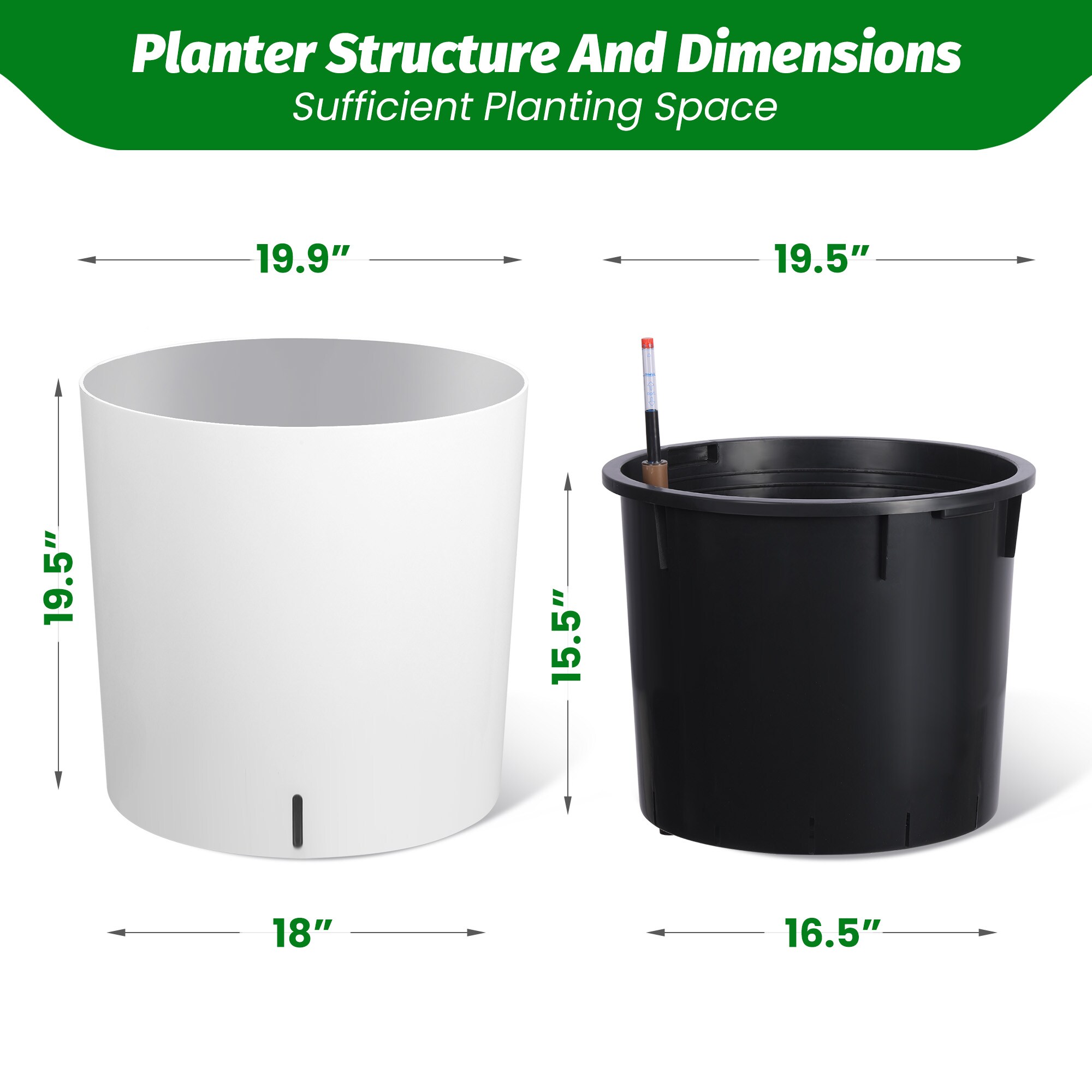 GarveeLife C3H-SXHA5C-2K0HN1 Planter-Window-Box - View #3