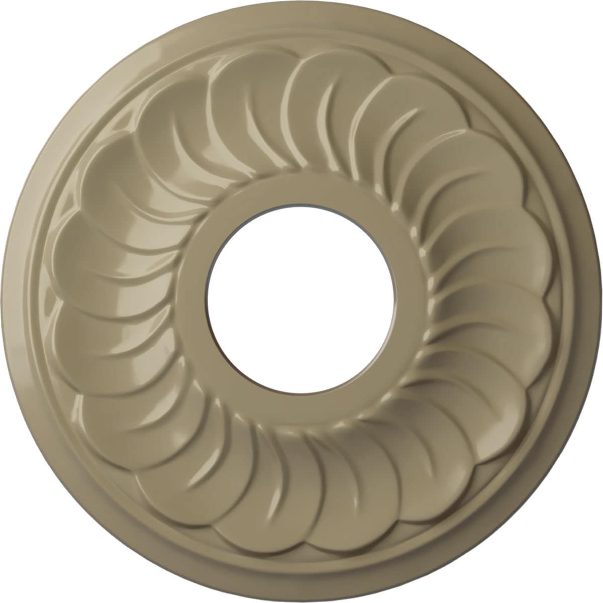 Ekena Millwork CM11BLGDF Blackthorn 11.75-in W x 11.75-in L Painted Gobi Desert Polyurethane Whole Ceiling Medallion