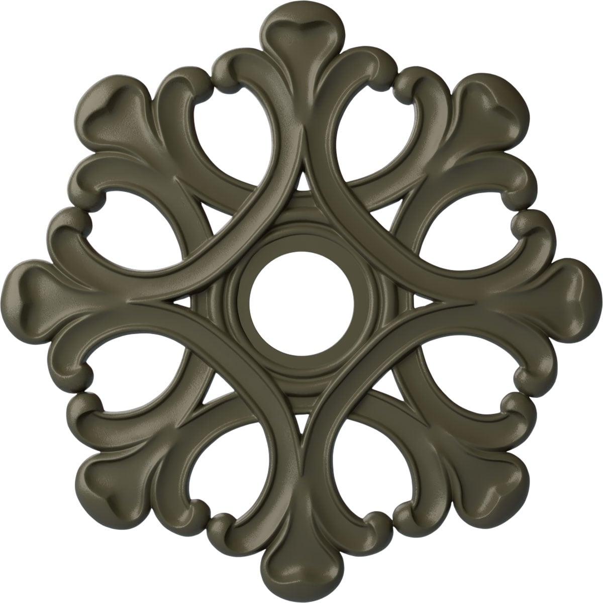 Ekena Millwork CM20ANWHF Angel 20.875-in W x 20.875-in L Painted Witch Hazel Polyurethane Whole Ceiling Medallion