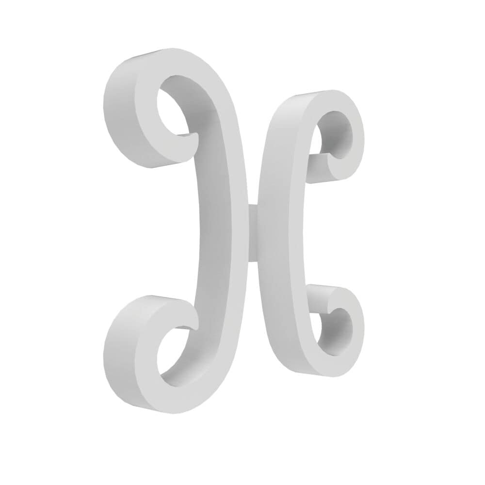 Freedom 0.8-in White Metal Butterfly Scroll For Metal Fence