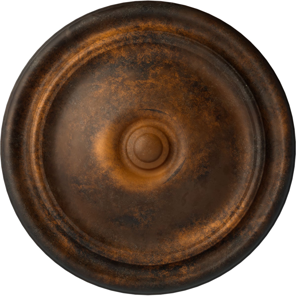 Ekena Millwork CM12RERUS Reece 12-in W x 12-in L Painted Rust Polyurethane Whole Ceiling Medallion
