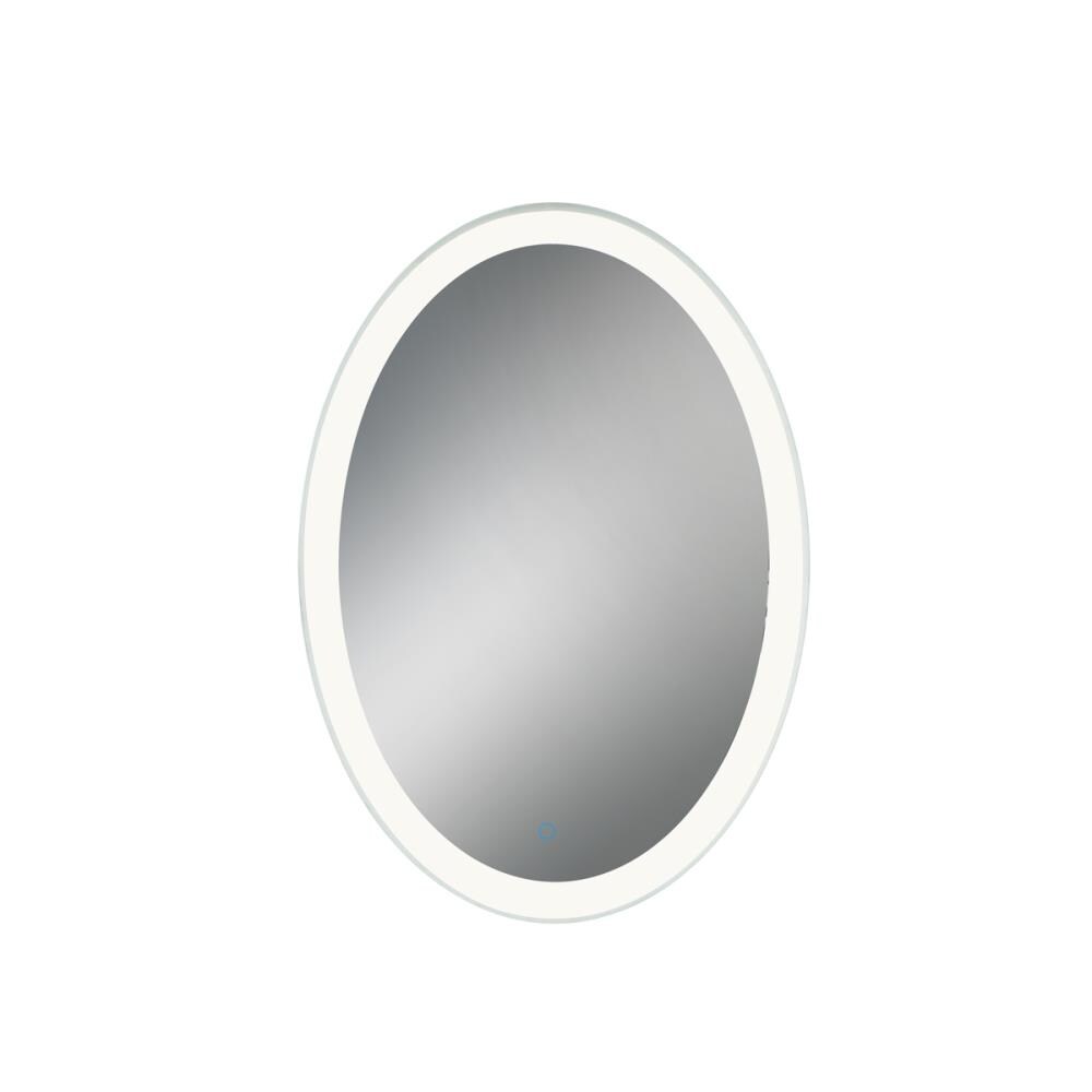 Eurofase 31483-012 Mirror 25-in W x 25-in H Oval Mirror Framed Lighted Wall Mirror