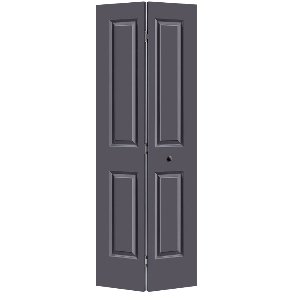 Masonite 1316258 Traditional 30-in x 80-in Slate 4 panel square Smooth Hollow core Prefinished Molded composite Closet Bifold Door ( Hardware Included )