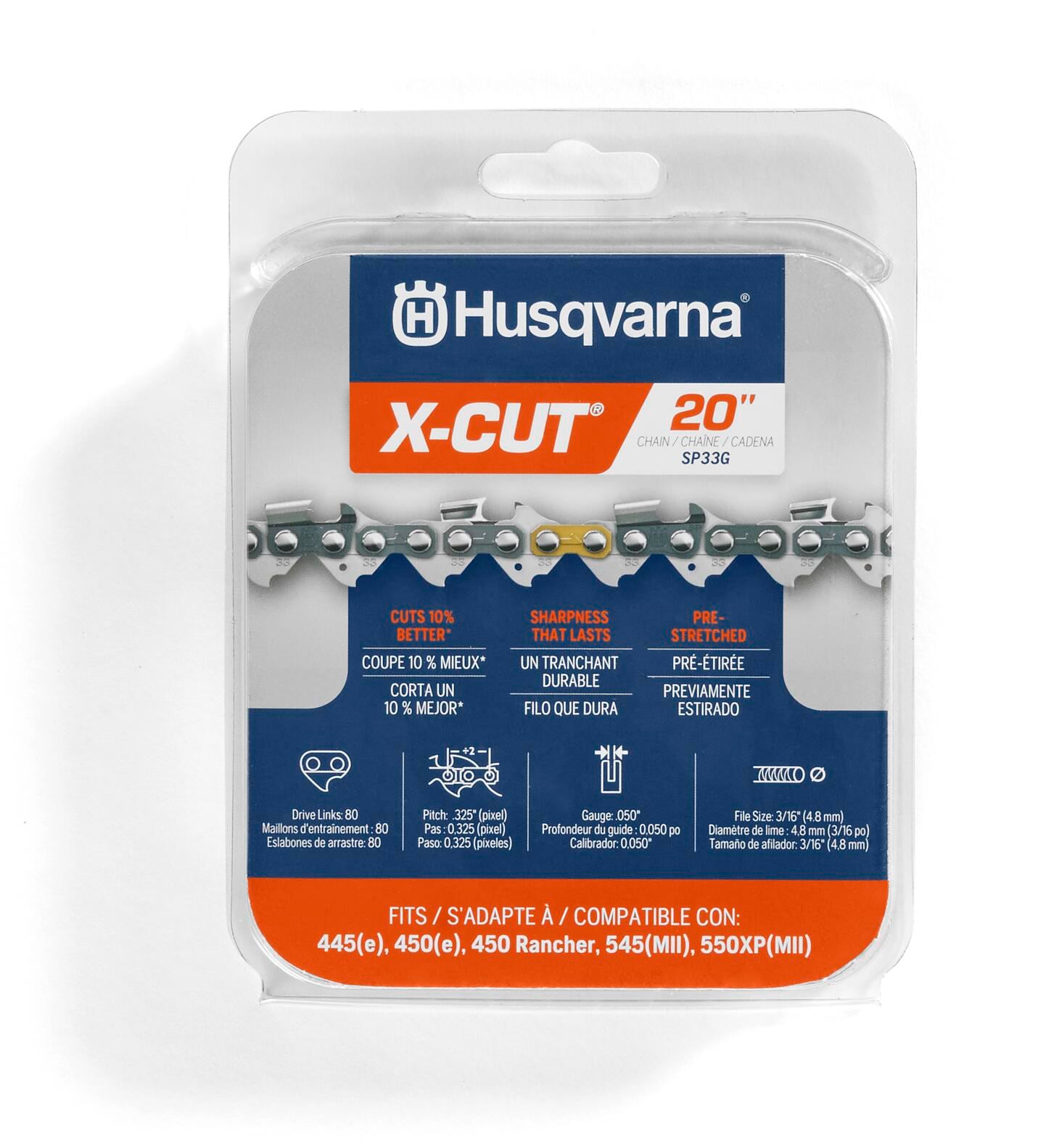 Husqvarna X-Cut SP33G 20-in 80 Link Replacement Chainsaw Chain in the  Chainsaw Chains department at