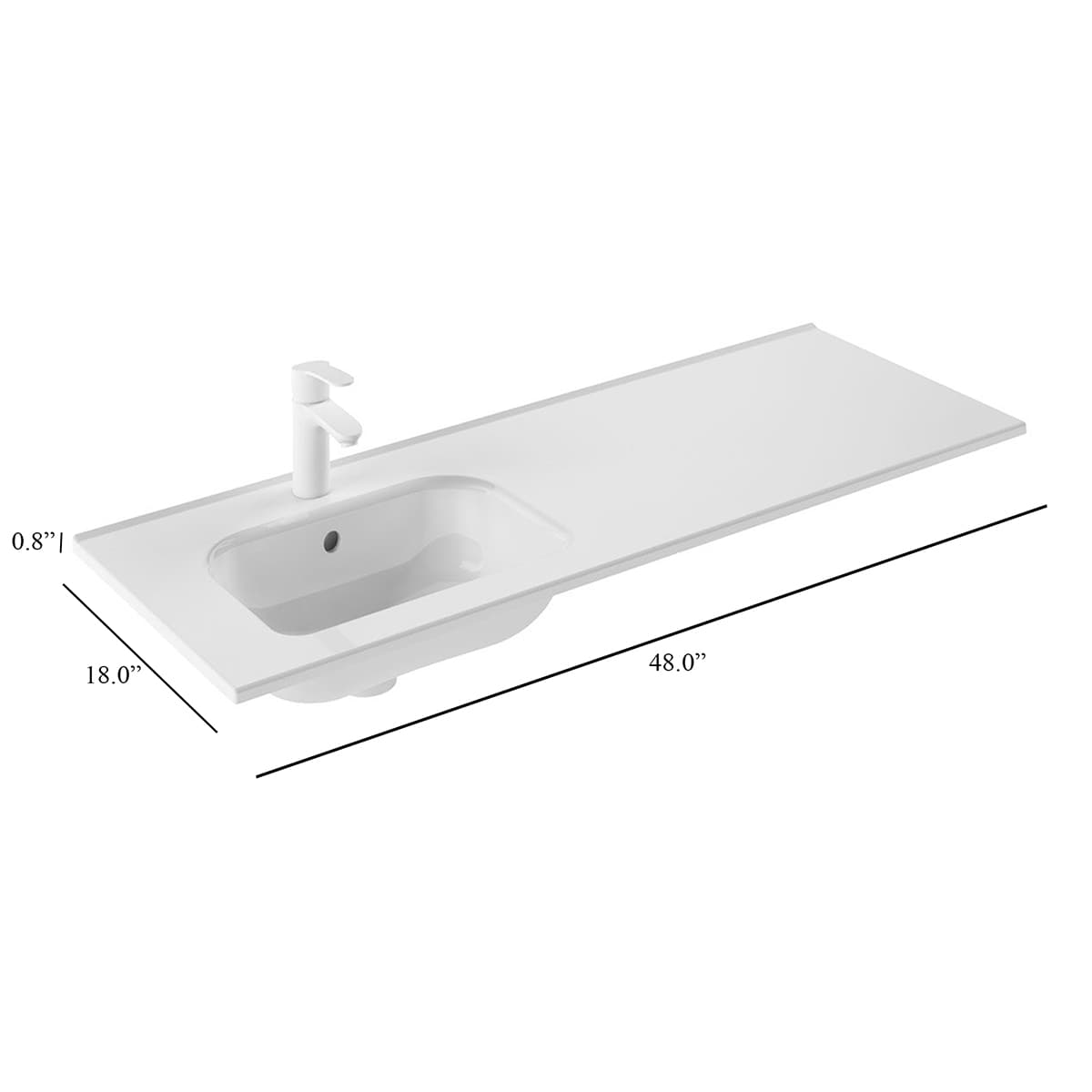 WS Bath Collections SLIM 120L Bath-Sink - View #8