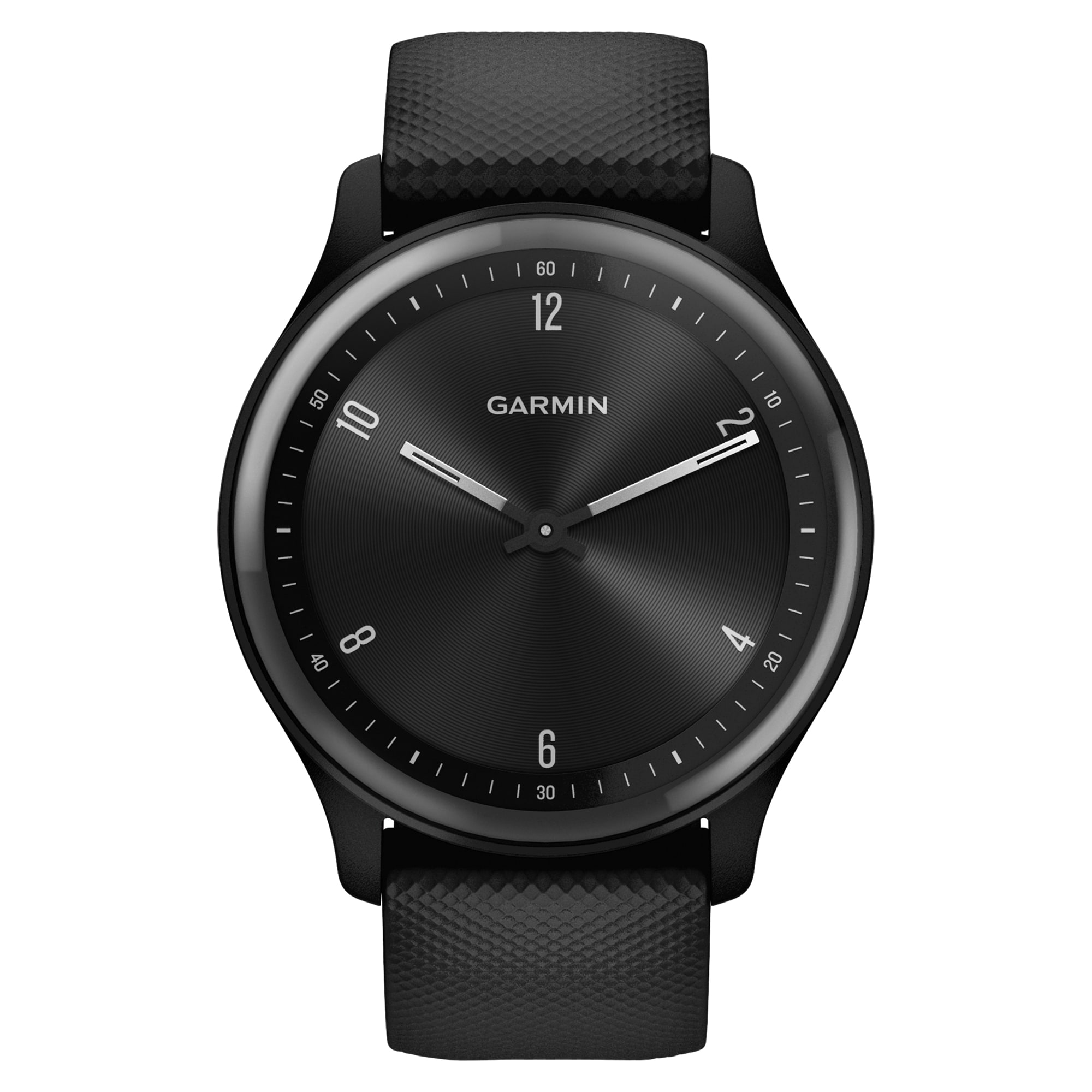 in Case, Slate Smartwatch Silicone with Accents) Sport Band Fitness the (Black vívomove Trackers Garmin department at