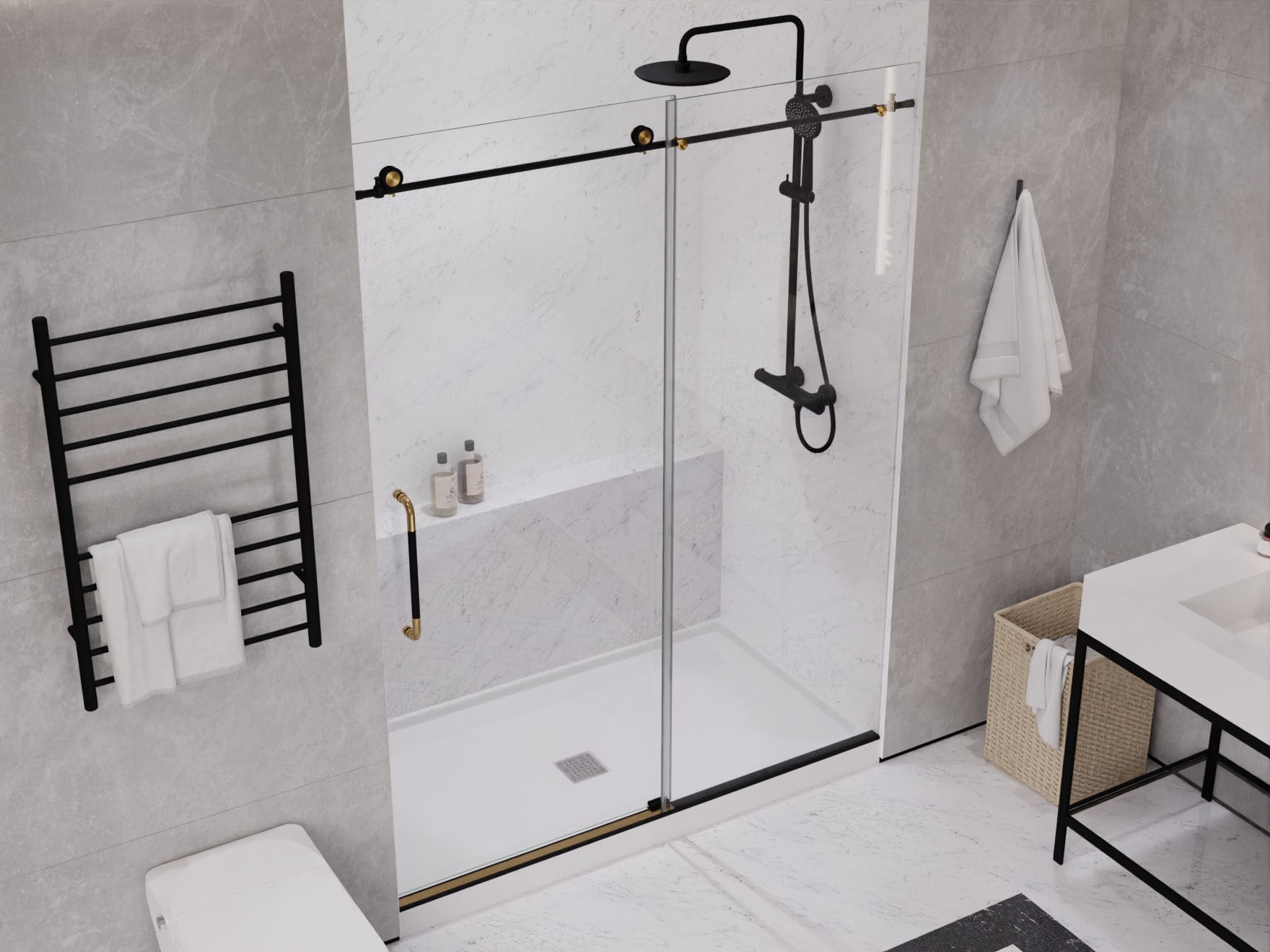 ANZZI SD-AZ13-02MBBG Shower-Doors - View #2