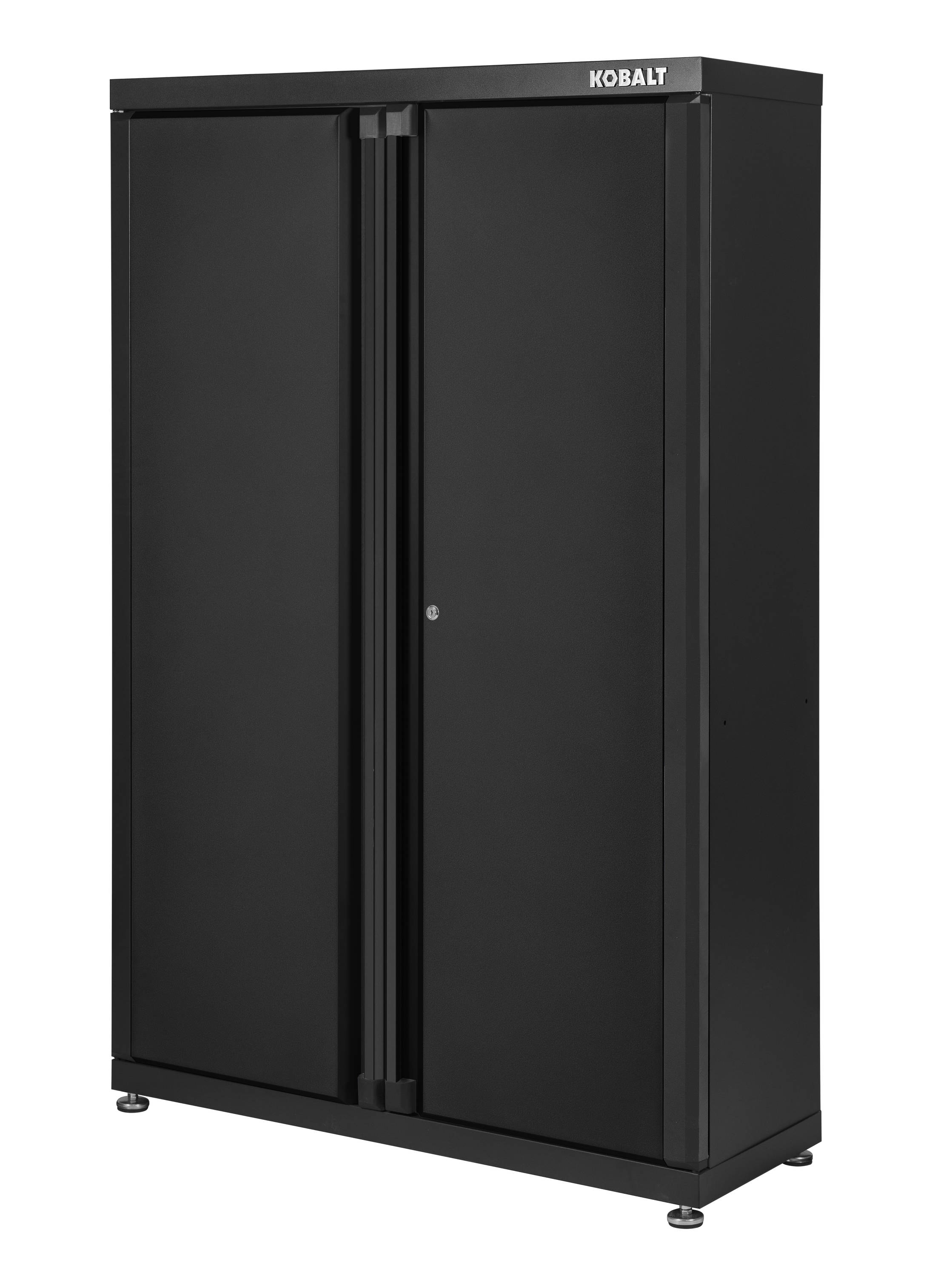 Kobalt Steel Freestanding Garage Cabinet in Black (48-in W x 72-in H x  18.5-in D) in the Garage Cabinets department at
