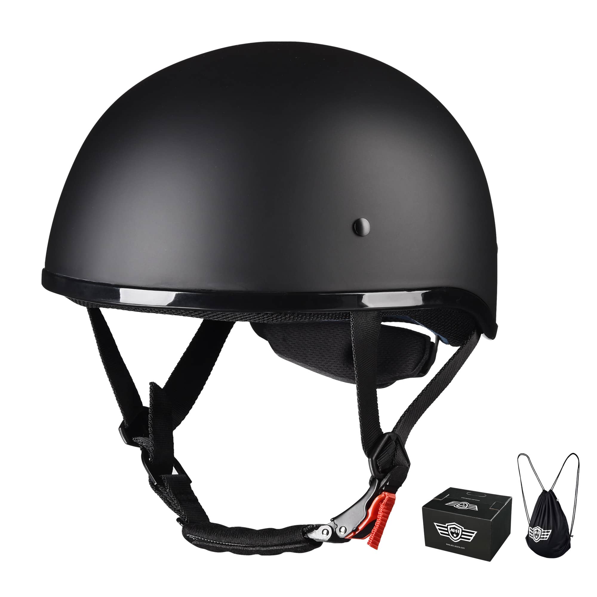 Yescom 33HEL006-883XL-MB-LO AHR German Style Half Face Motorcycle Helmet DOT Bike Chopper Cruiser Scooter