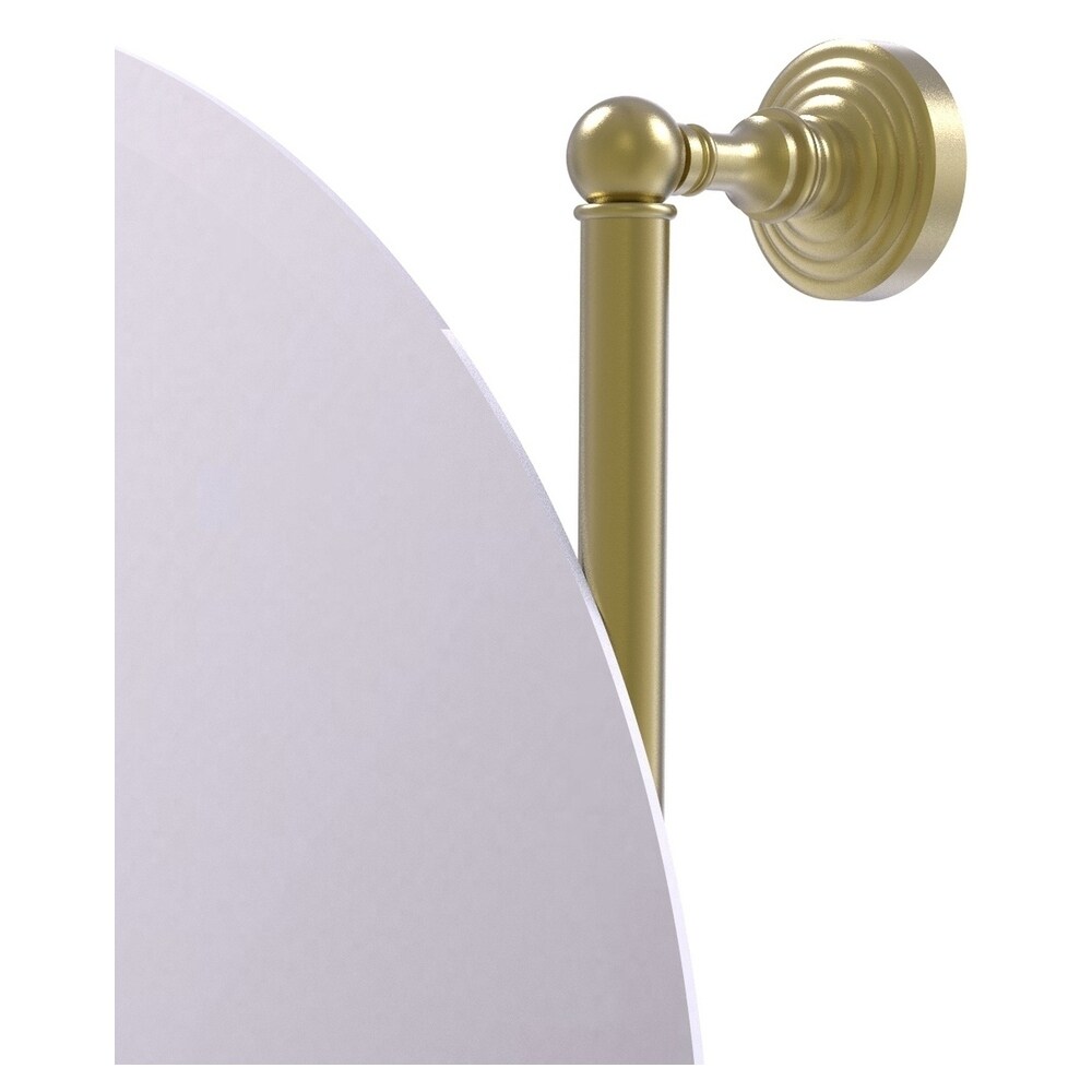 Allied Brass Waverly Place 22-in x 22-in Satin Brass Round Frameless  Bathroom Vanity Mirror in the Bathroom Mirrors department at