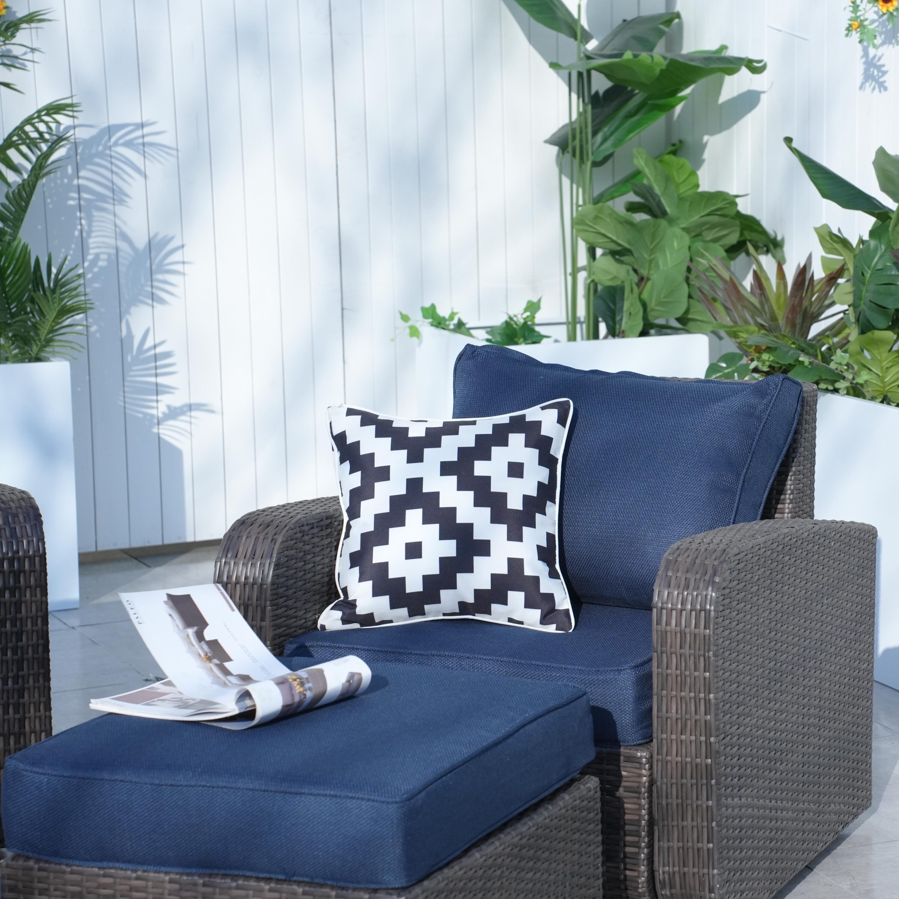 Direct Wicker DWS-1515BR-BLUE Patio-Conversation-Sets - View #7