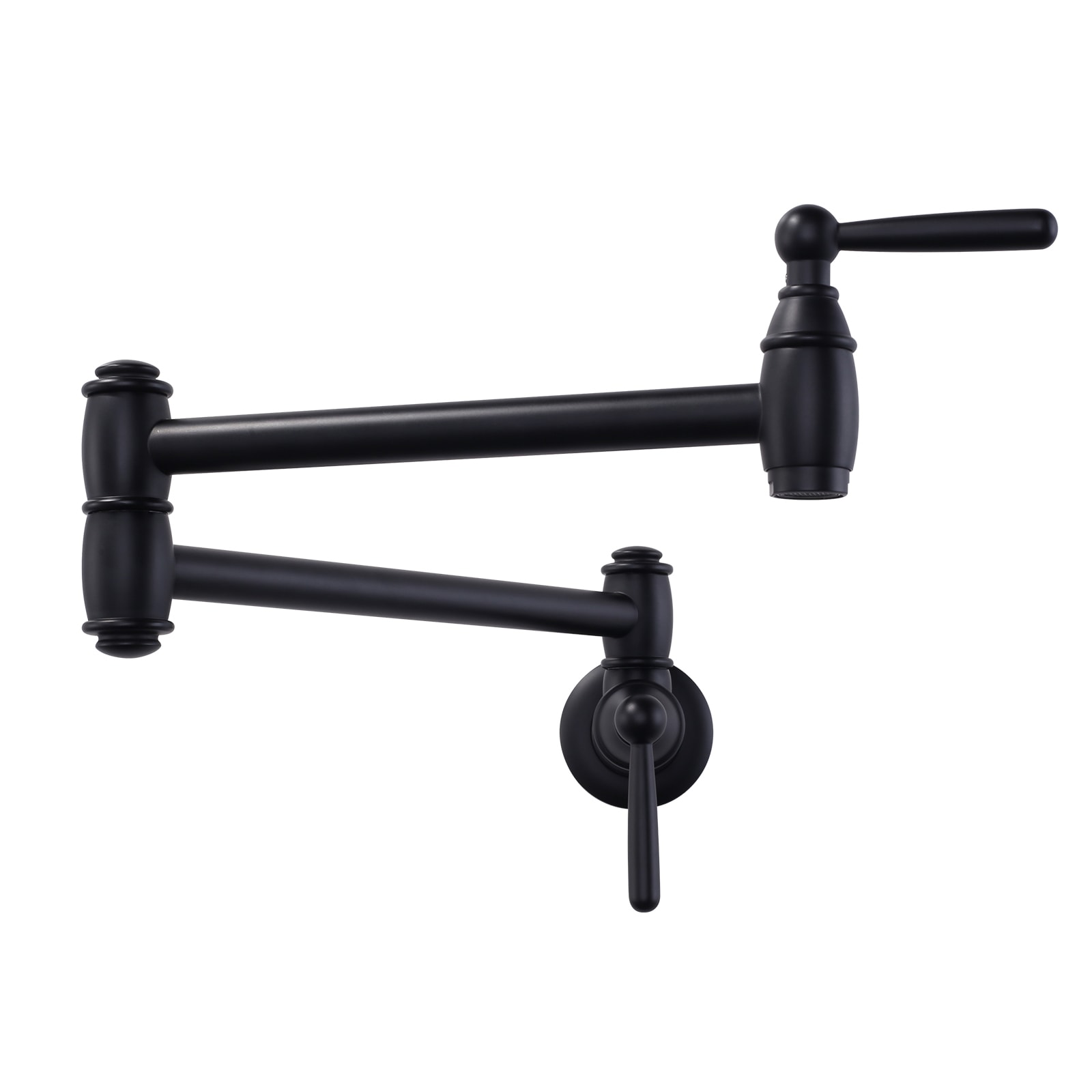 WOWOW Matte Black Single Handle Wall-mount Commercial Pot Filler ...