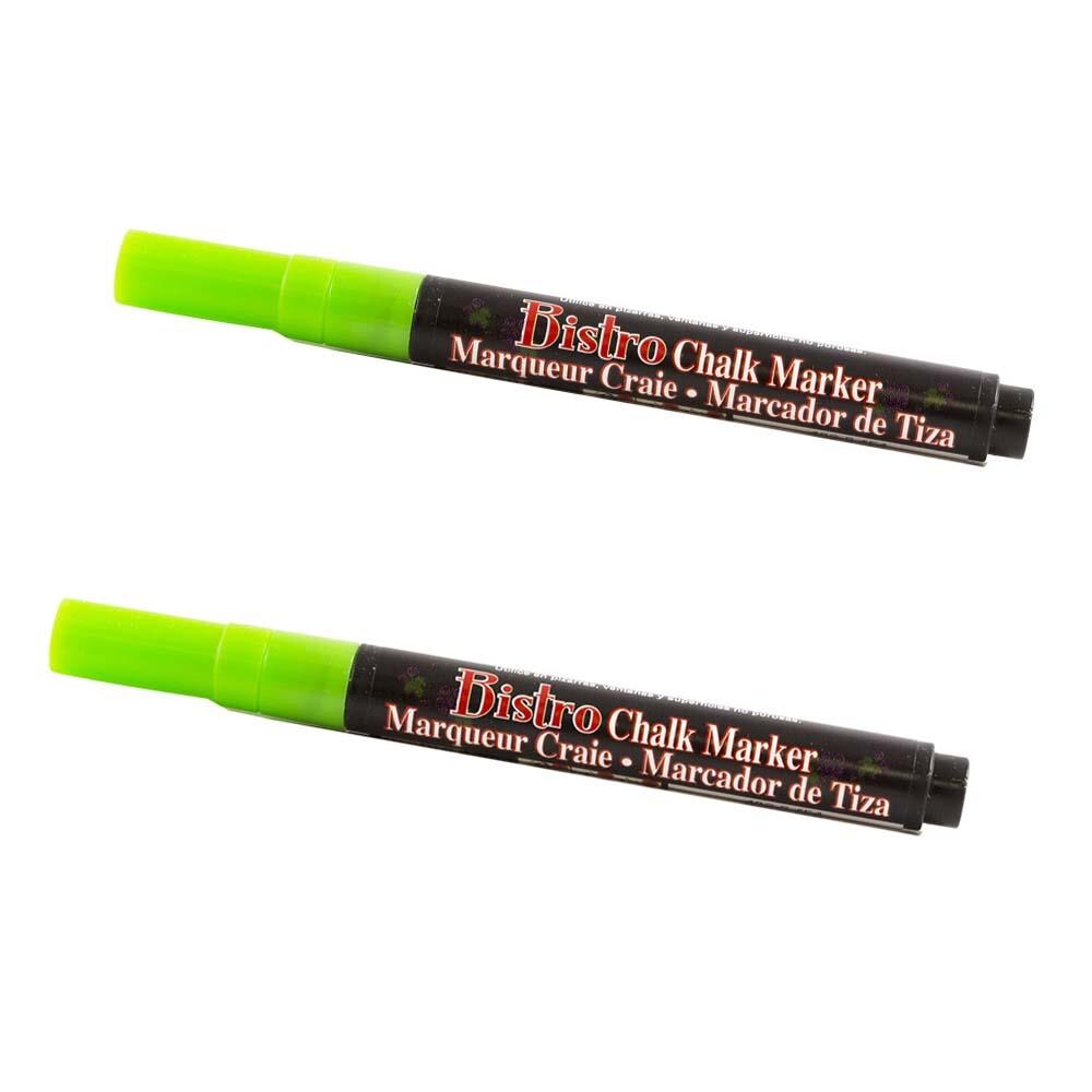 JAM Paper Fine Point Erasable Chalk Markers, Black, 2/Pack