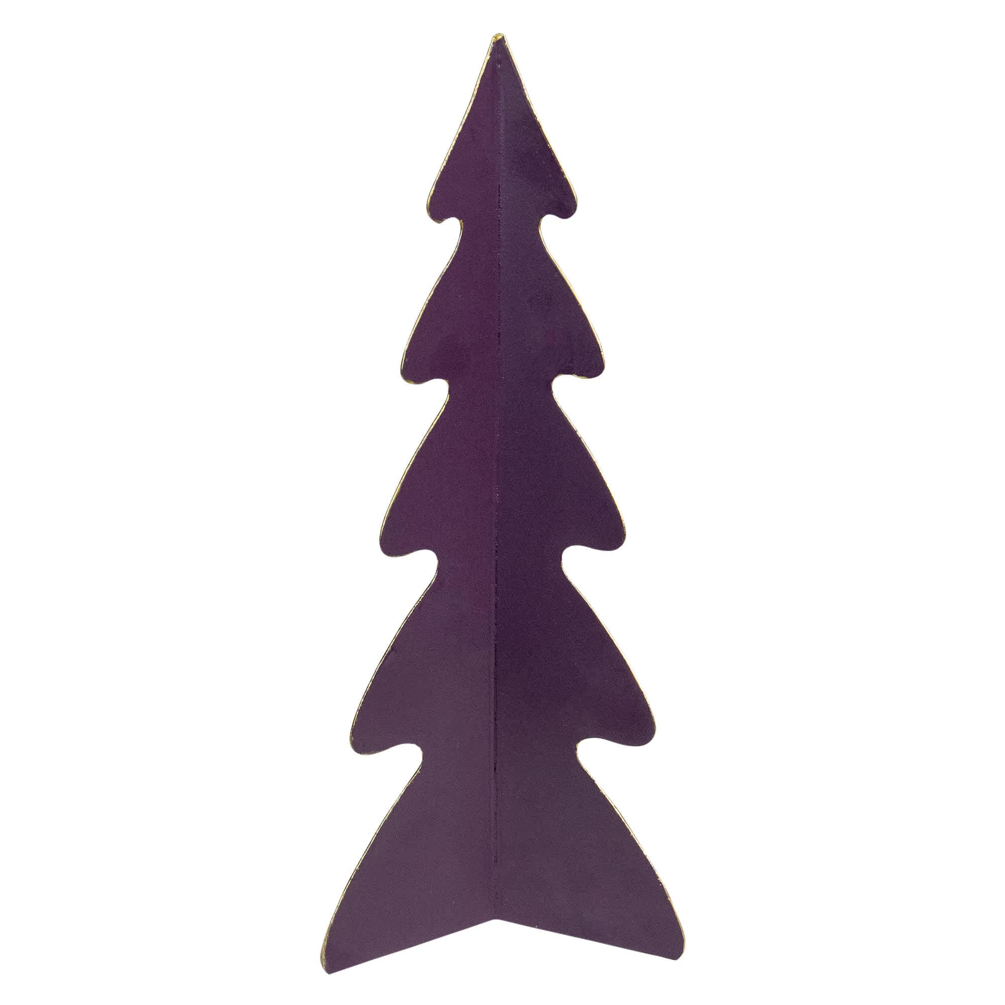 Northlight Triangular Christmas Tree with Curved Edges Decoration - 12 inch - Purple