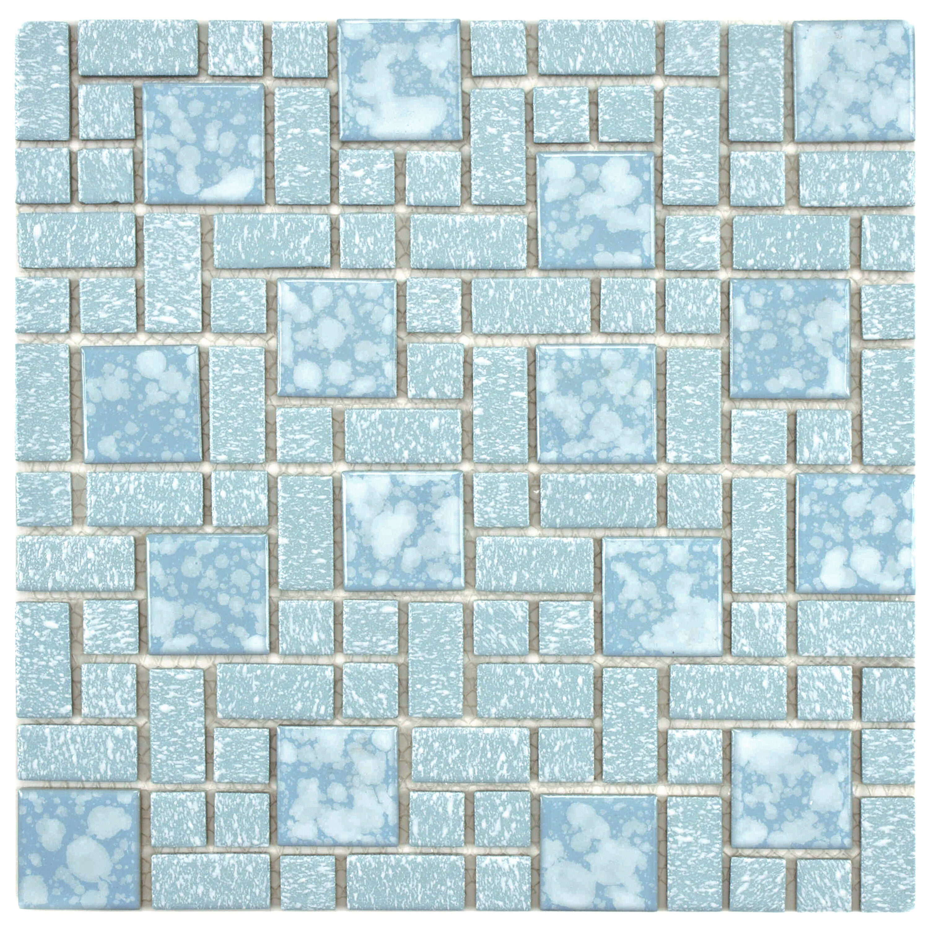Affinity Tile S1FKOUV418 Sample - University Blue 6-in x 6-in Multi-finish Porcelain Floor and Wall Tile