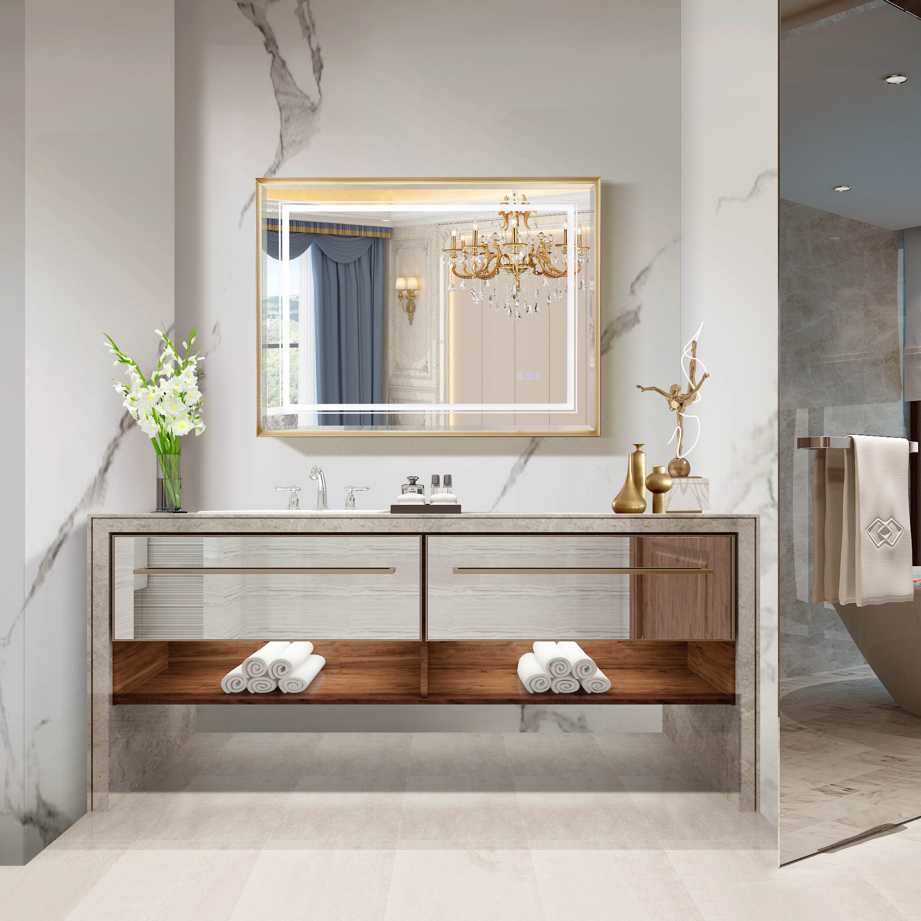 LUXEYARD DS-R-214095 Framed-Bath-Mirrors - View #2