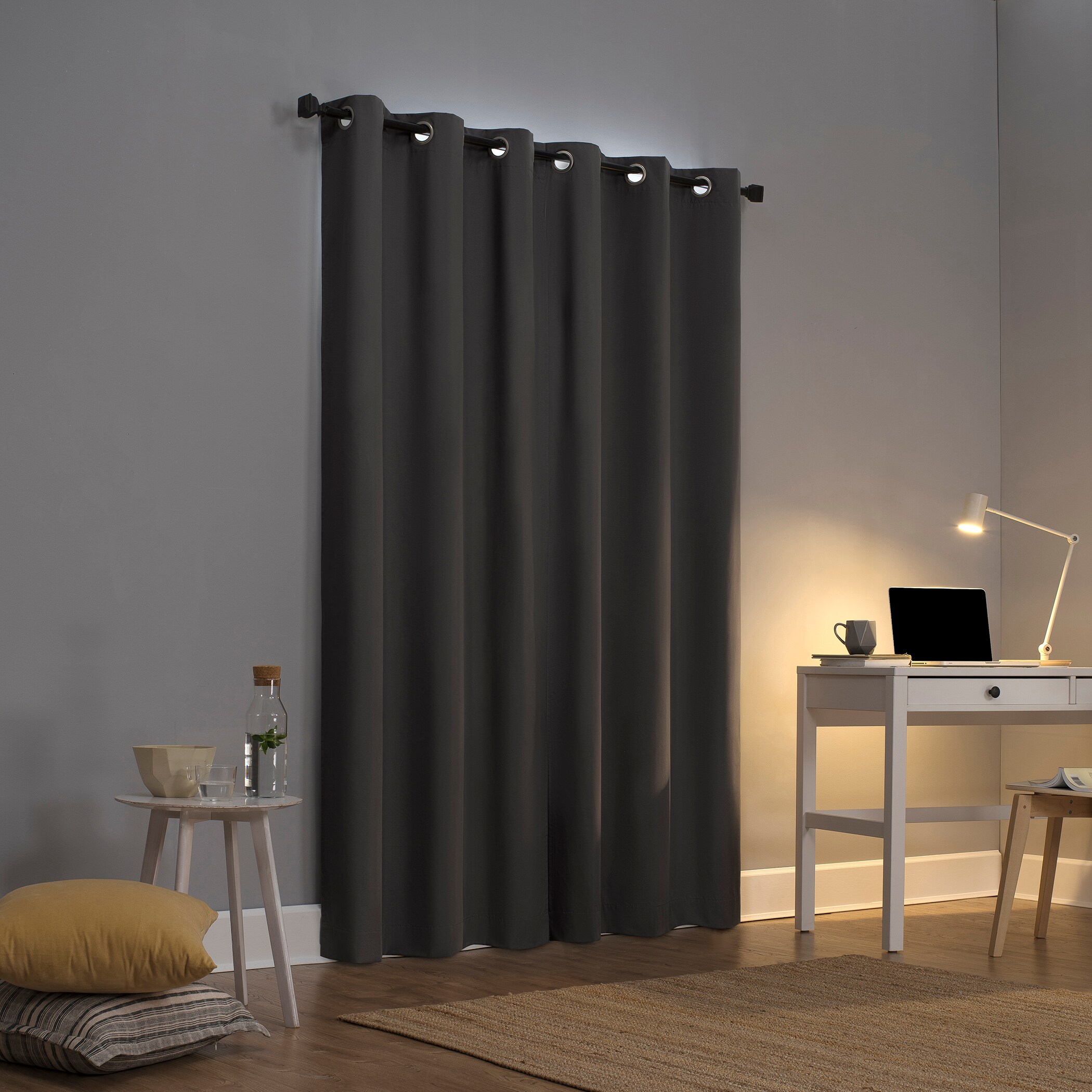 Gray Thermal Blackout Grommet Curtain Panel, 40" x 84"