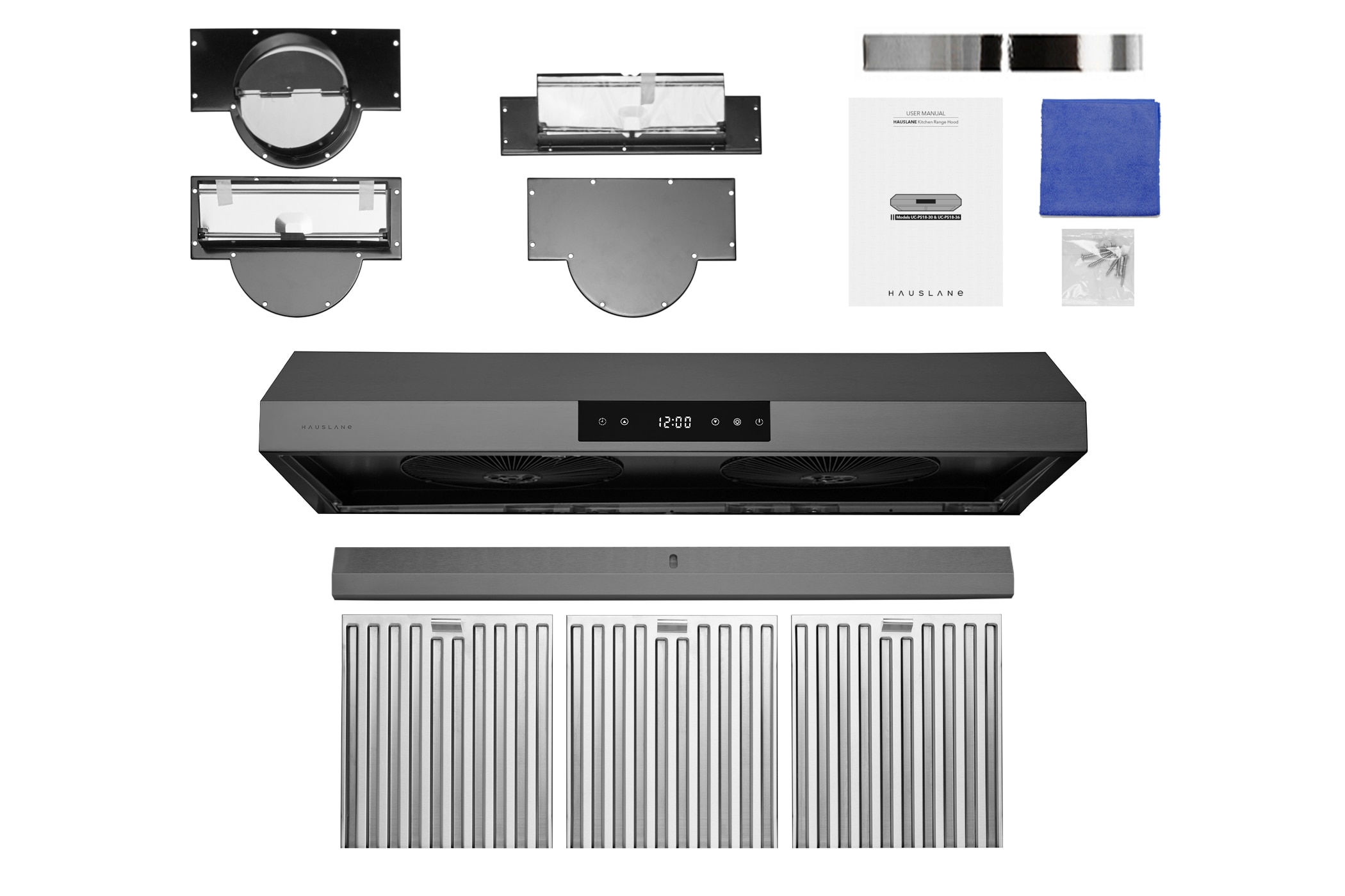 Hauslane UC-PS18BSS-36 Undercabinet-Range-Hoods - View #12