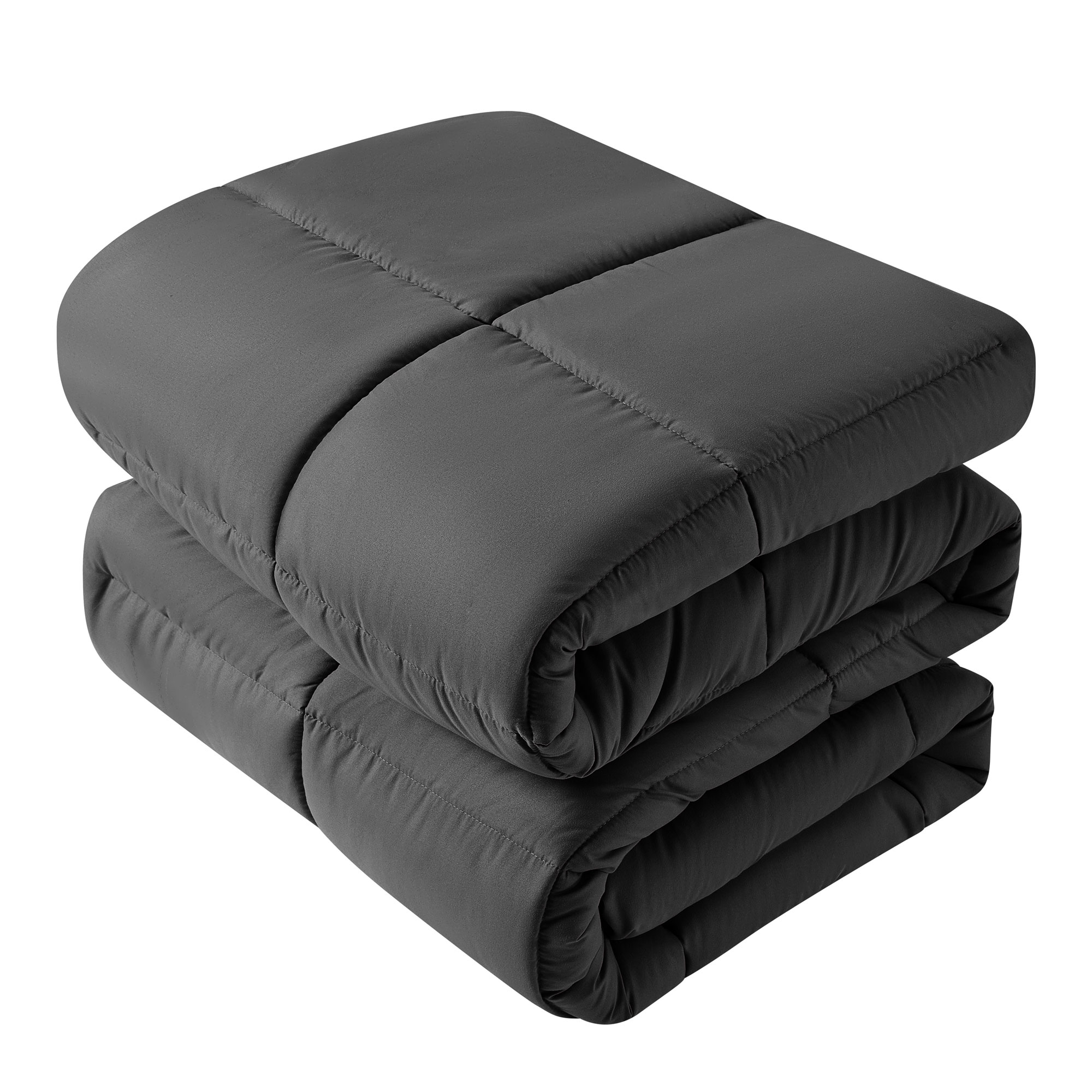 JEAREY JE-TQWCL-BK-T All Season Dark Gray Solid Reversible King Comforter Microfiber