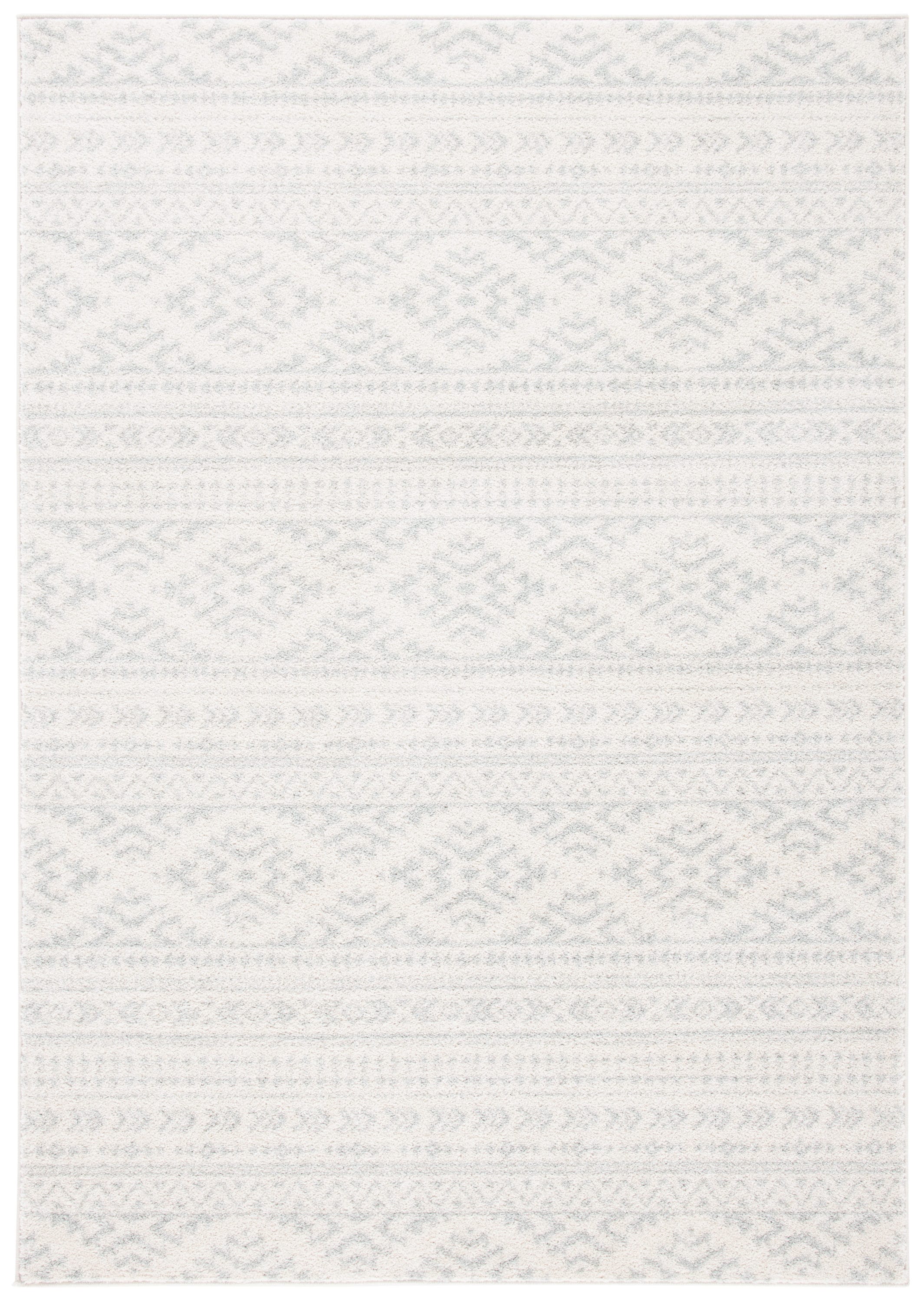 Safavieh TUL272G-6 Tulum 6 x 9 (ft) Loomed Polypropylene Ivory/Light Gray Rectangular Indoor Distressed/Overdyed Bohemian/Eclectic Area rug