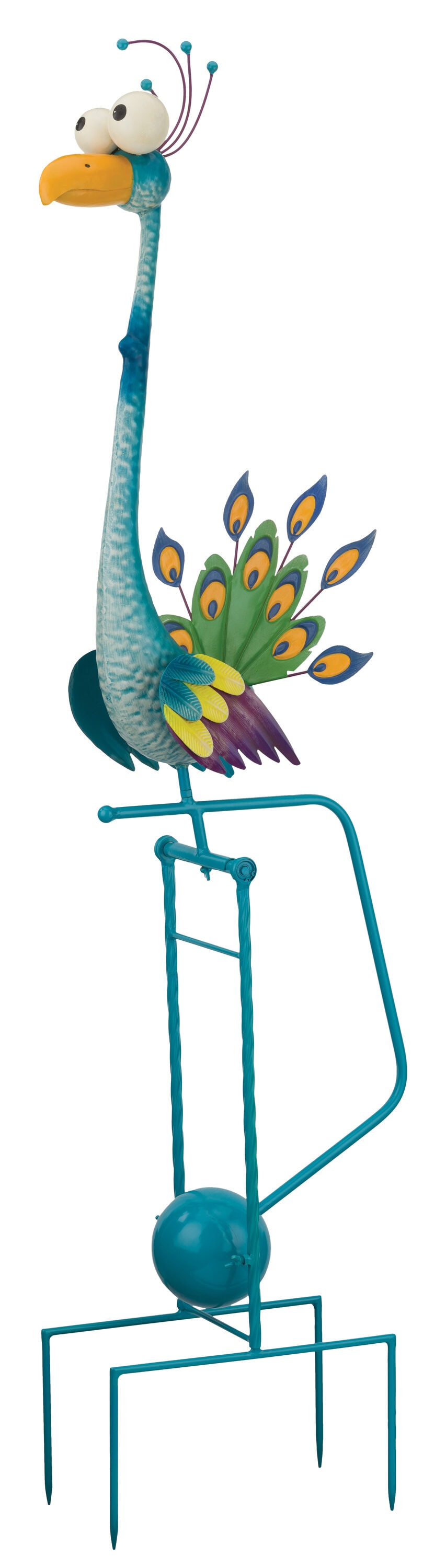 Regal Art & Gift 13502 44-Inches Multi Metal Peacock Stake